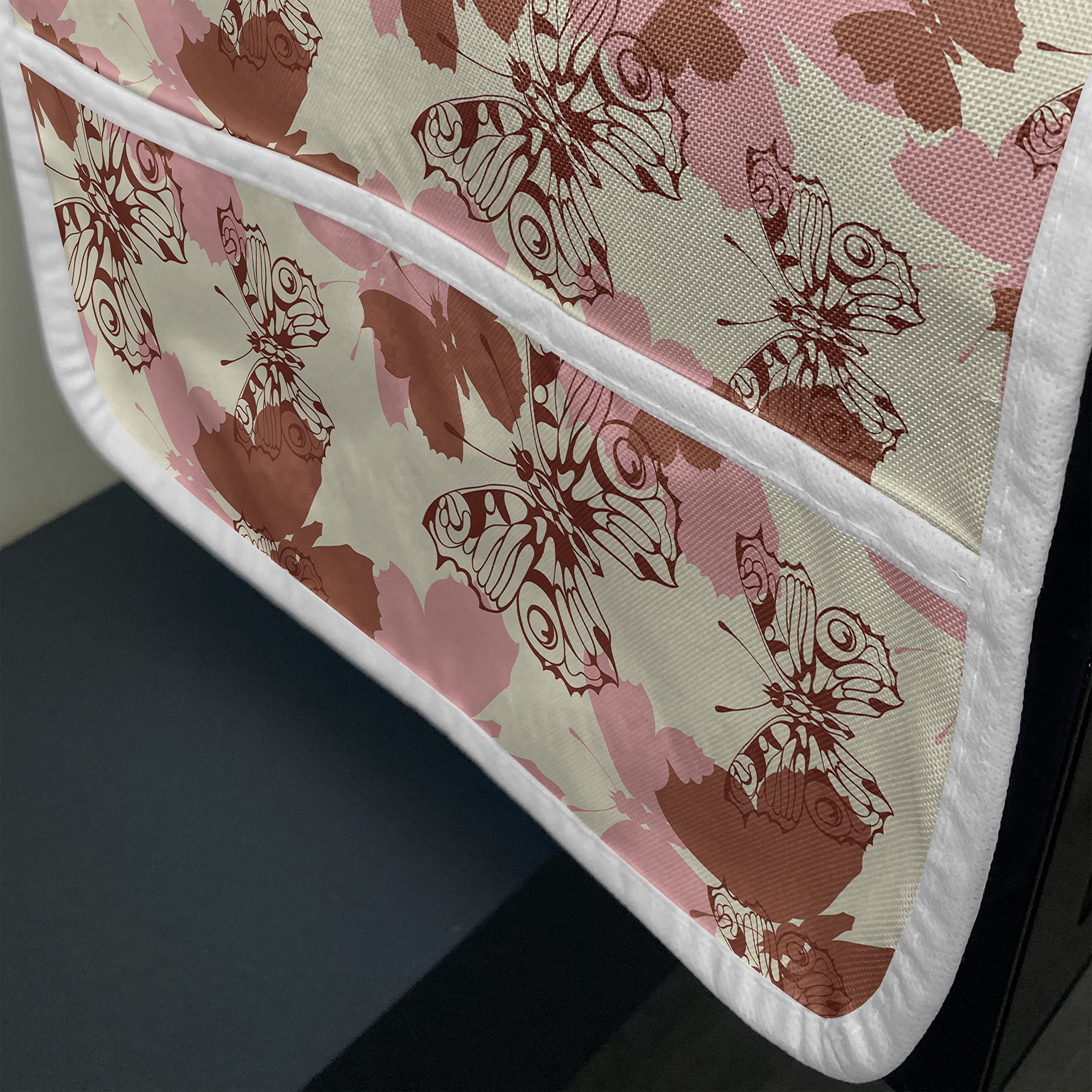 Ambesonne Butterfly Microwave Cover - Waterproof Kitchen Organizer with Pockets, 36