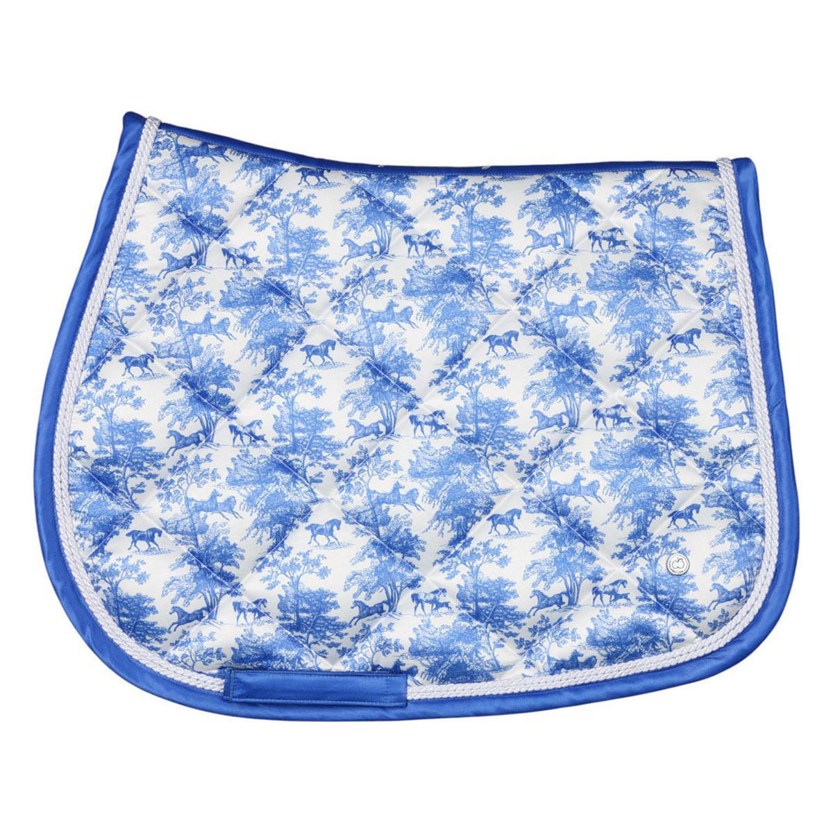 Dapplebay Equestrian Toile Jump Saddle Pad - Breathable Non-Slip Horse Riding Saddle Pad for Jumping & Training - Perfect for English Riding, Horse Shows & Equestrian Competitions
