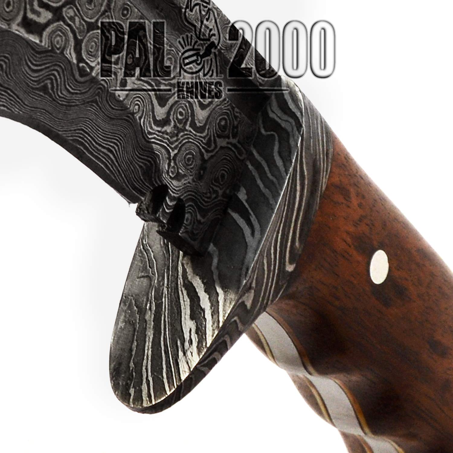 Handmade Damascus Steel 12 Inch Kukri Knife with Leather Sheath - Razor Sharp Tactical Survival Blade for Outdoor Camping, Hunting & Bushcraft - PAL 2000 Series 9675