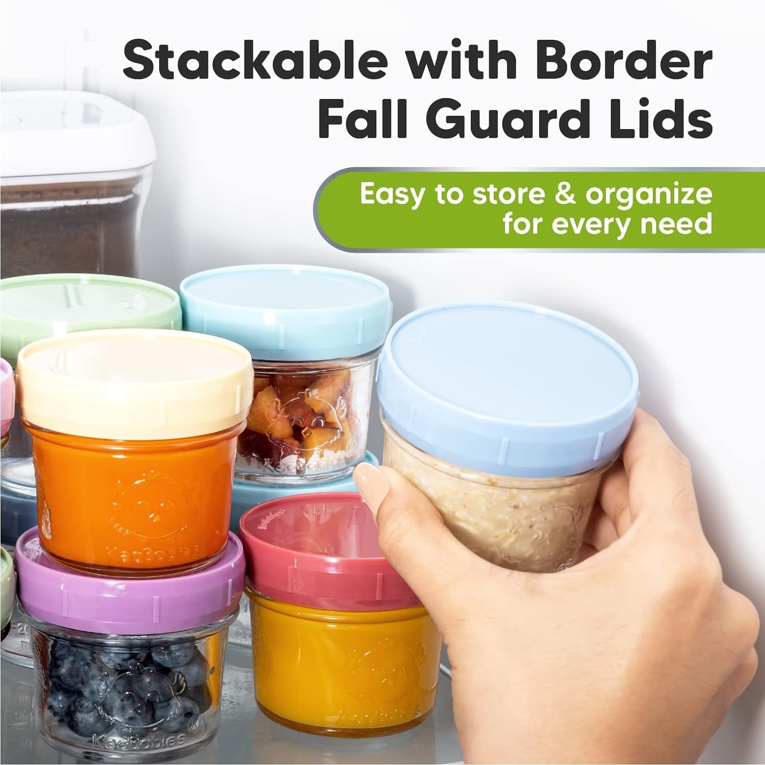 KeaBabies Portable Waterproof Foldable Diaper Changing Pad & 12-Pack 4oz Baby Food Storage Containers with Lids - Travel Changing Mat for On-the-Go Parents - Perfect for Diaper Bags, Strollers, and Baby Showers