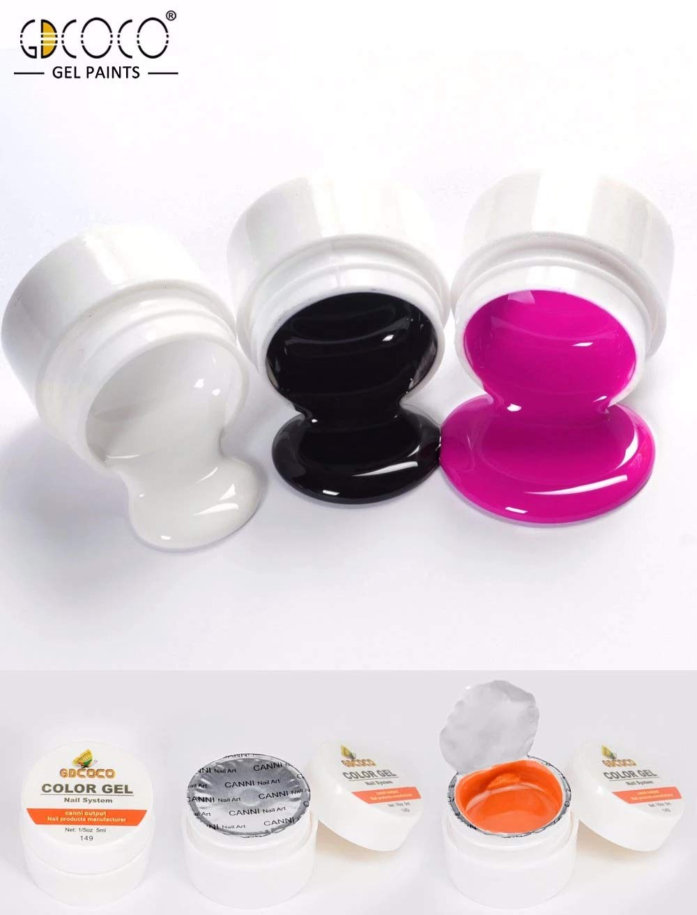 GDCOCO 5ml UV LED Soak Off Gel Polish - Pure Color Nail Art Gel Paint for Manicure & Pedicure - Long Lasting Salon Quality Nail Polish (GD-CG-5ml-143) - Perfect for Home DIY Nails, Professional Salon Use & Gift Giving