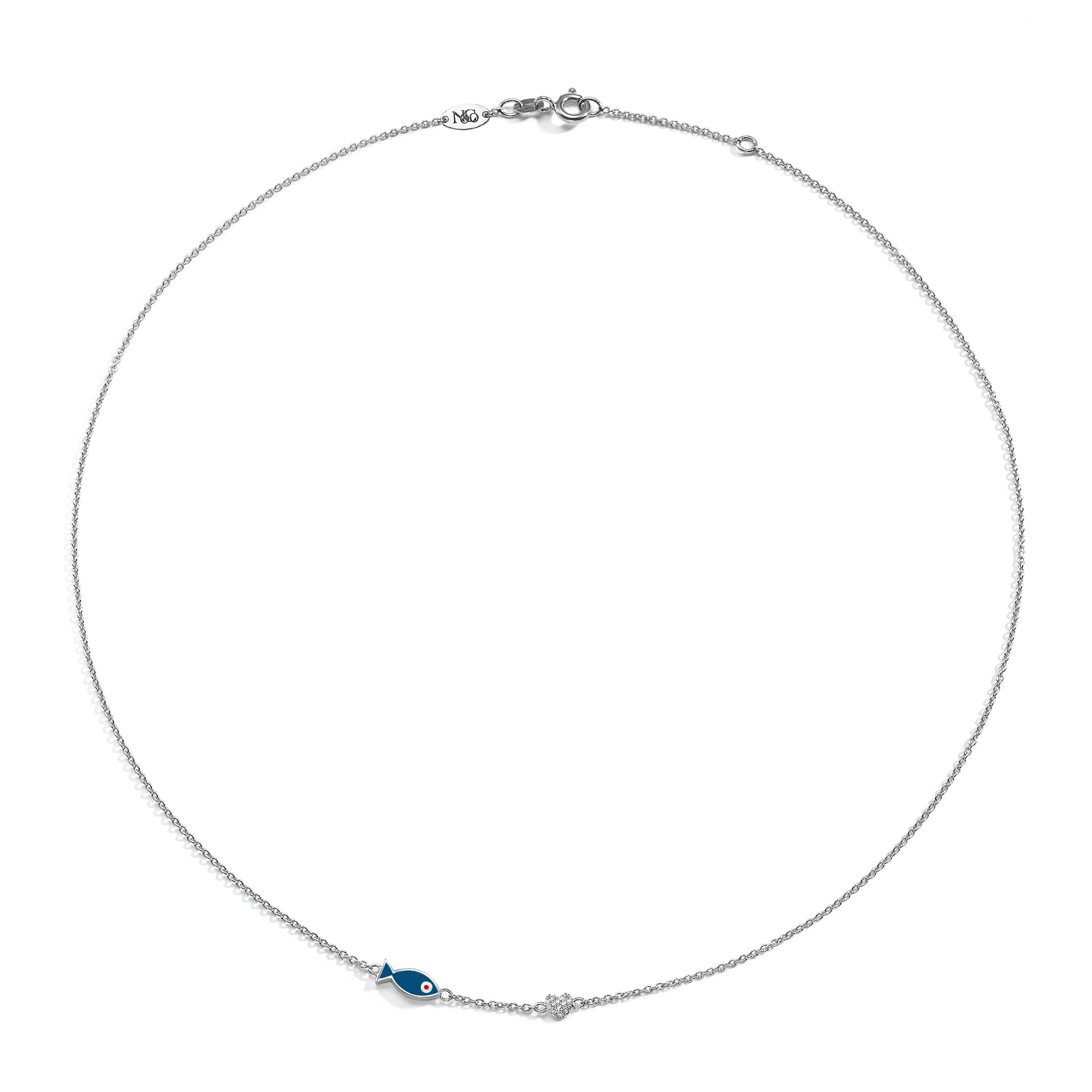 Blue Fish Heart Necklace - Elegant Handmade Jewelry for Women, Perfect Gift for Valentine's Day, Anniversary & Everyday Wear