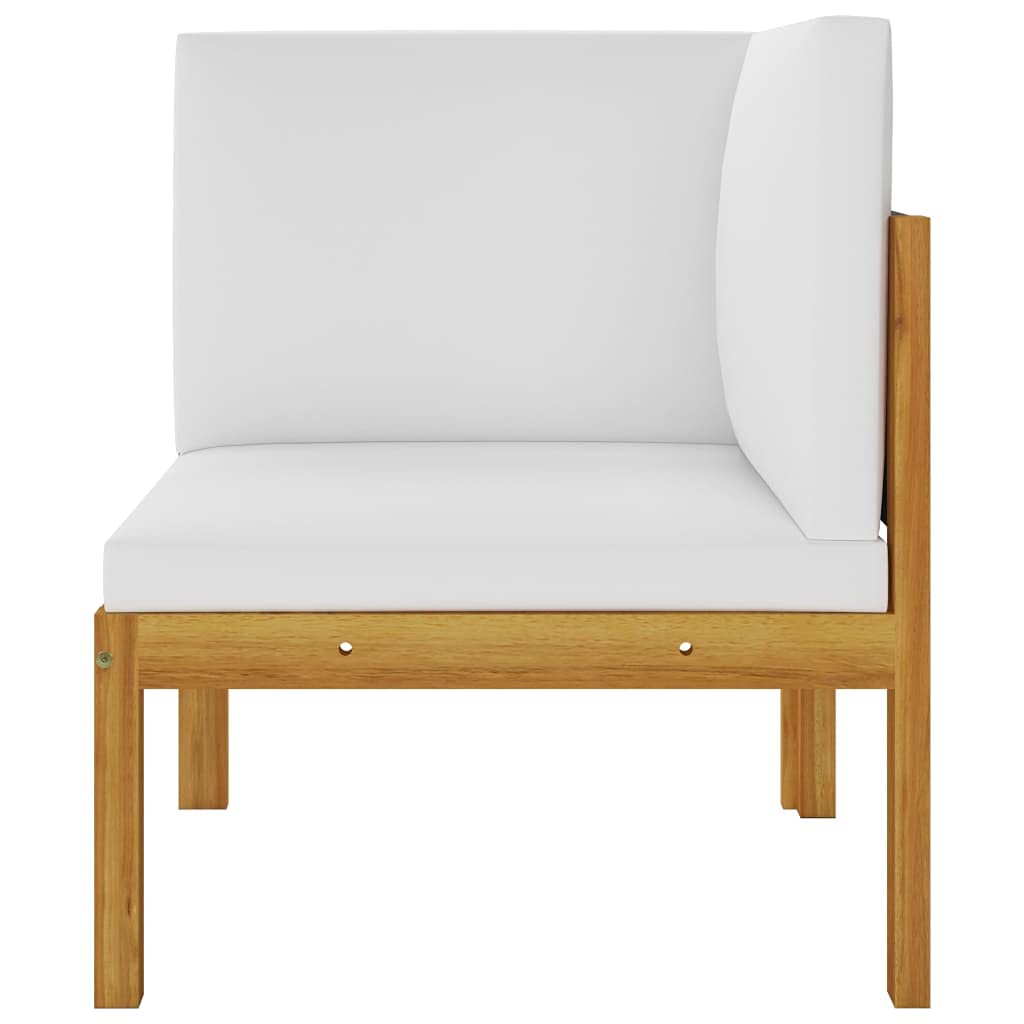 Premium SKM Patio Corner Sofa Set with Weather-Resistant Cushions & Durable Solid Acacia Wood Frame - Perfect for Outdoor Lounge, Garden, Poolside & Backyard Relaxation