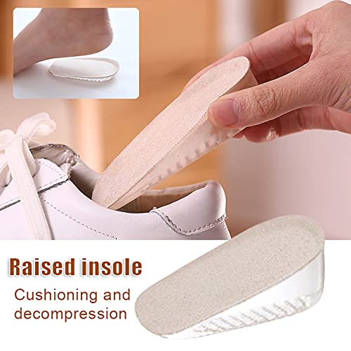 VALINK Height Increasing Insoles for Men & Women - 1.5/2.5/3.5cm Non-Slip Gel Heel Lift Inserts with Soft Cushion & High Elasticity - Perfect for Dress Shoes, Boots & Everyday Wear to Boost Comfort & Posture