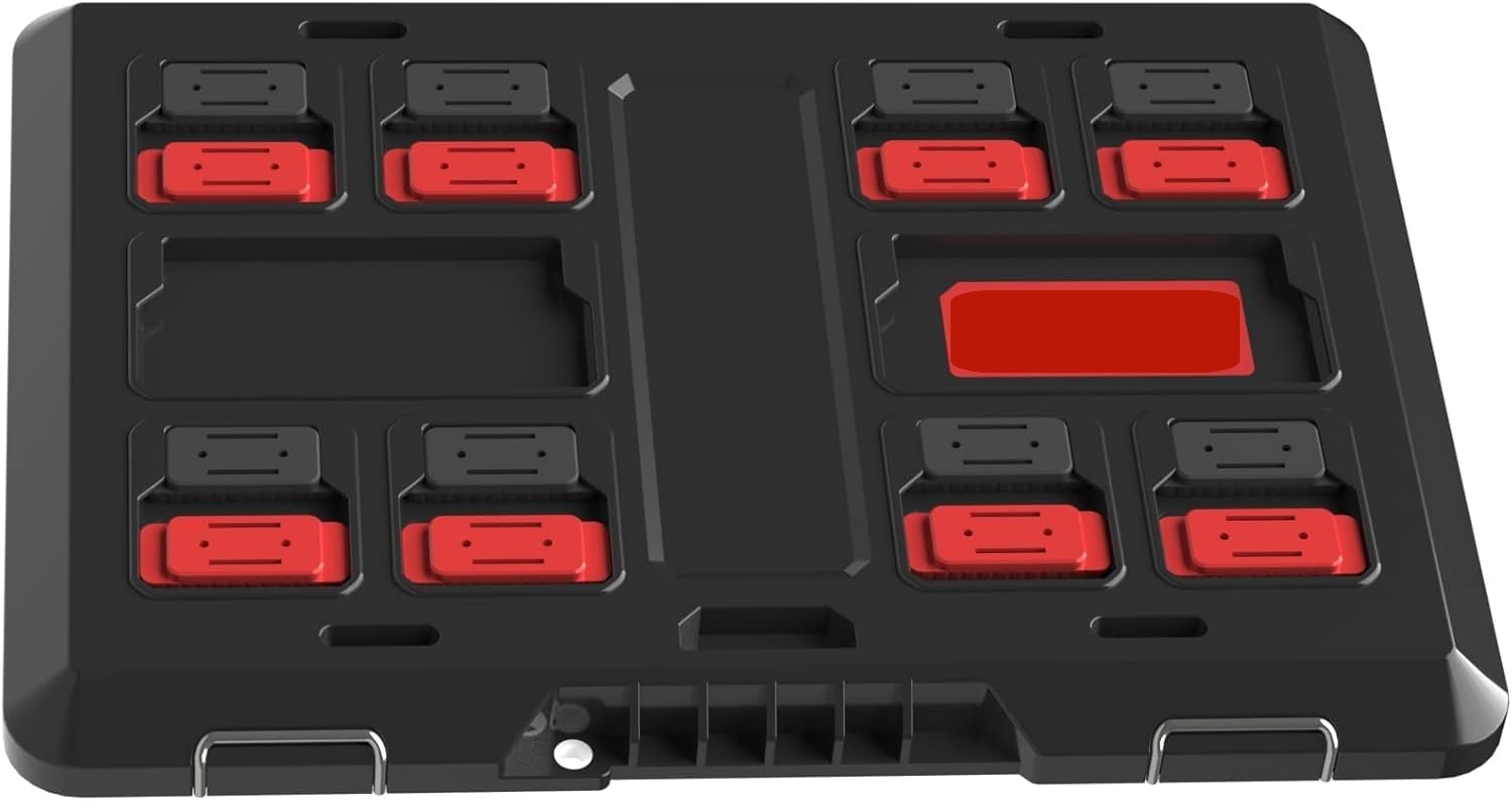 NyVoozy Milwaukee Packout Mounting Feet - 10 Pack Black Heavy Duty Tool Organizer | Compatible with Milwaukee Packout System | Workshop, Garage & Job Site Storage Solution