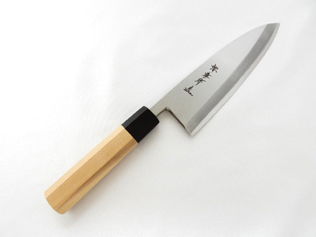 Sakai Takayuki GINSAN Silver #3 Steel Professional Japanese Deba Knife - Premium Stainless Steel Kitchen Knife for Sushi, Fish Filleting & Asian Cooking