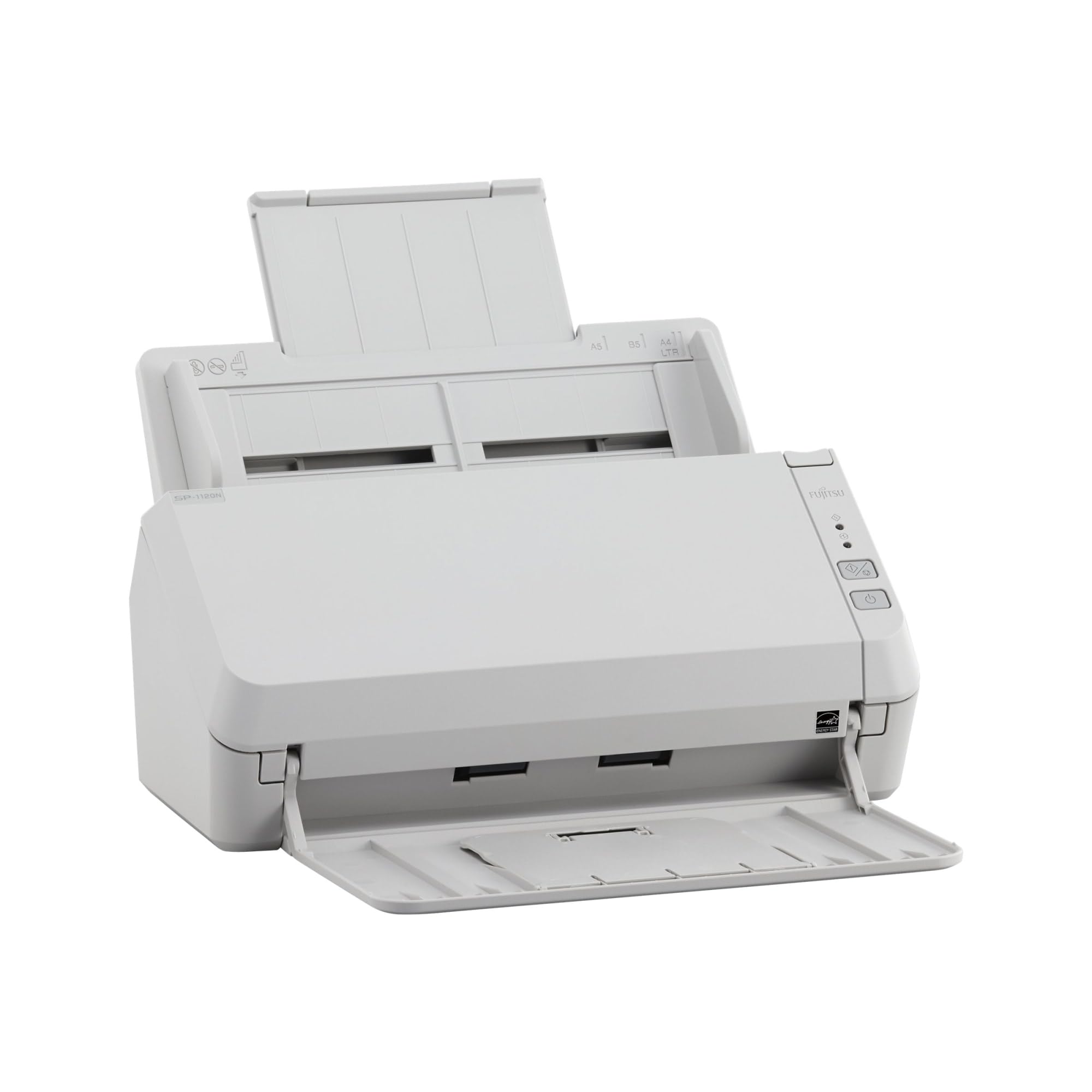 Fujitsu SP-1120N Duplex High-Speed Document Scanner - White | Fast Double-Sided Scanning for Office, Home & Business Use | Perfect for PDFs, Receipts & Archiving