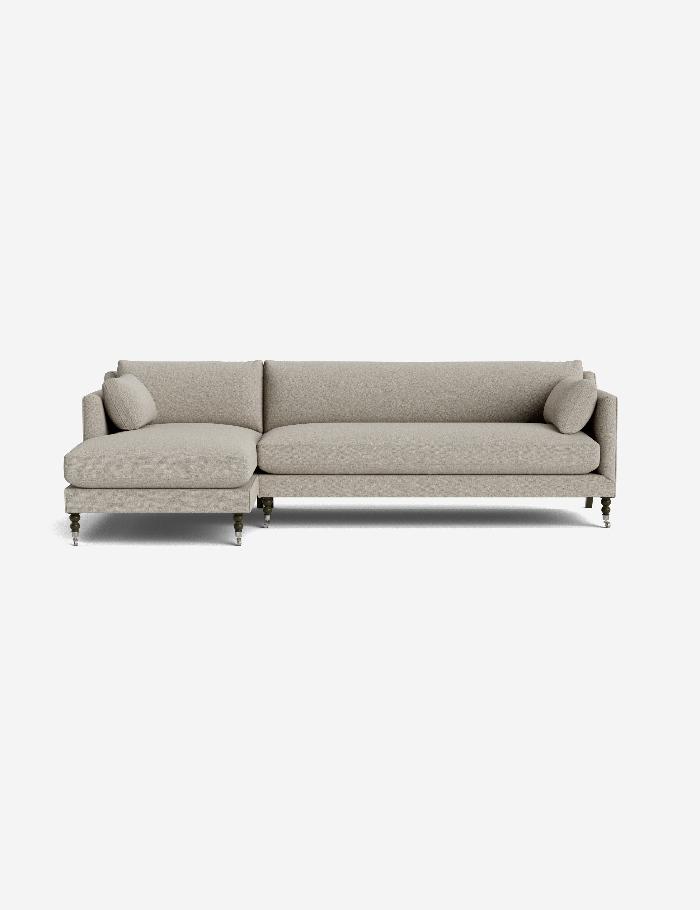 Fabienne Modern Sectional Sofa with Reversible Chaise, L-Shaped Couch for Living Room - Comfortable Upholstered Furniture for Home, Apartment & Office (Grey) - Perfect for Lounging, Entertaining & Family Gatherings