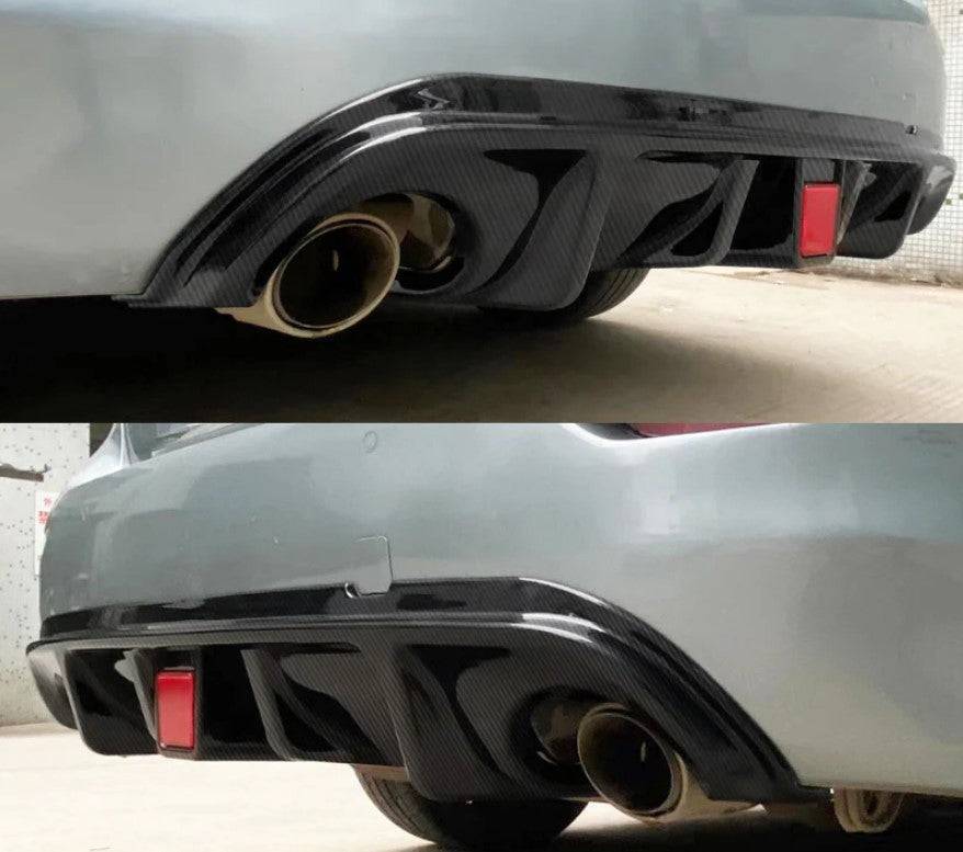 2014-2017 Infiniti Q50 Rear Bumper Lip Diffuser with LED Brake Light - ABS Plastic Spoiler for Enhanced Aerodynamics & Style - Perfect for Car Enthusiasts & Street Racing