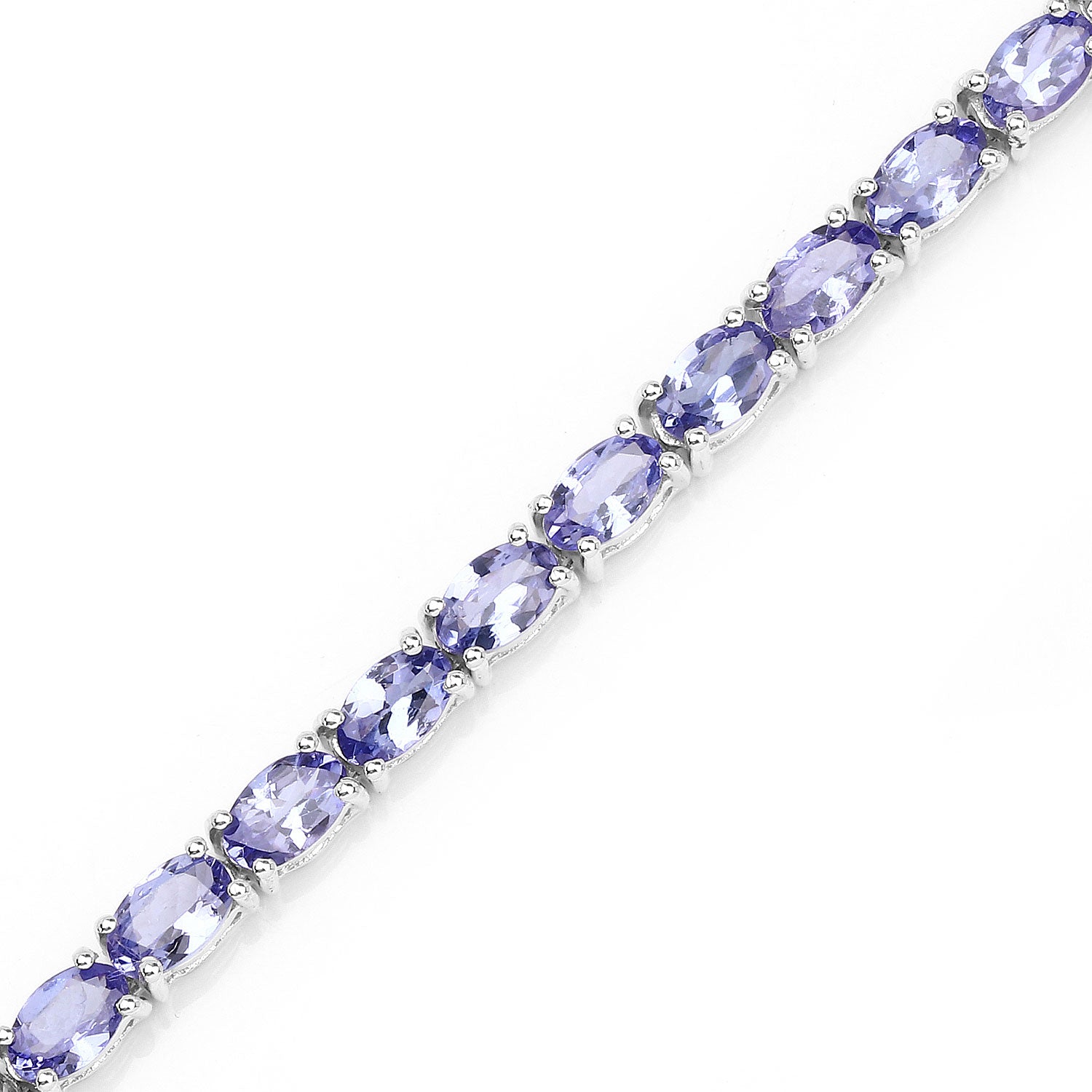 Natural Purple Tanzanite Silver Tennis Bracelet for Women | Elegant Jewelry Gift for Weddings, Anniversaries & Special Occasions