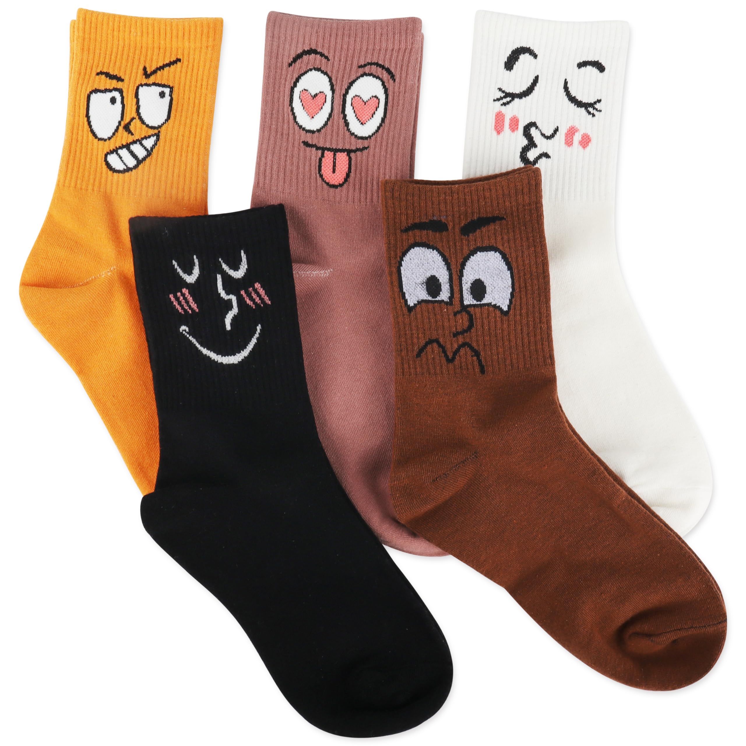 Funny Cute Socks for Women - 5 Pairs Pack | Moyel Women's Novelty Socks | Perfect Gift for Her | Great for Casual Wear, Gift Giving & Everyday Comfort