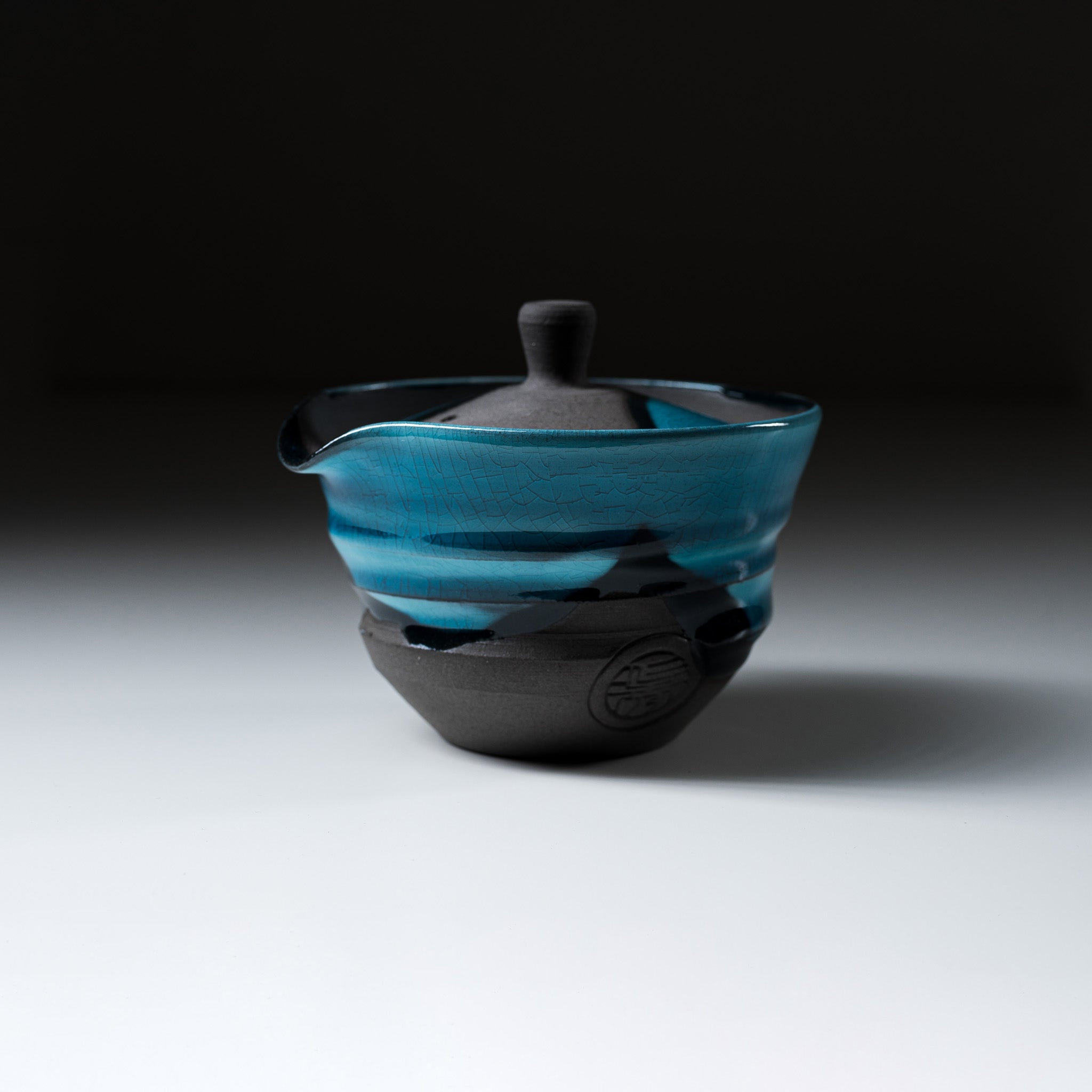 Premium NINSHU Houhin Teapot - Sou Ku (Blue Sky) Japanese Ceramic Teapot for Loose Leaf Tea | Perfect for Matcha, Sencha & Tea Ceremonies