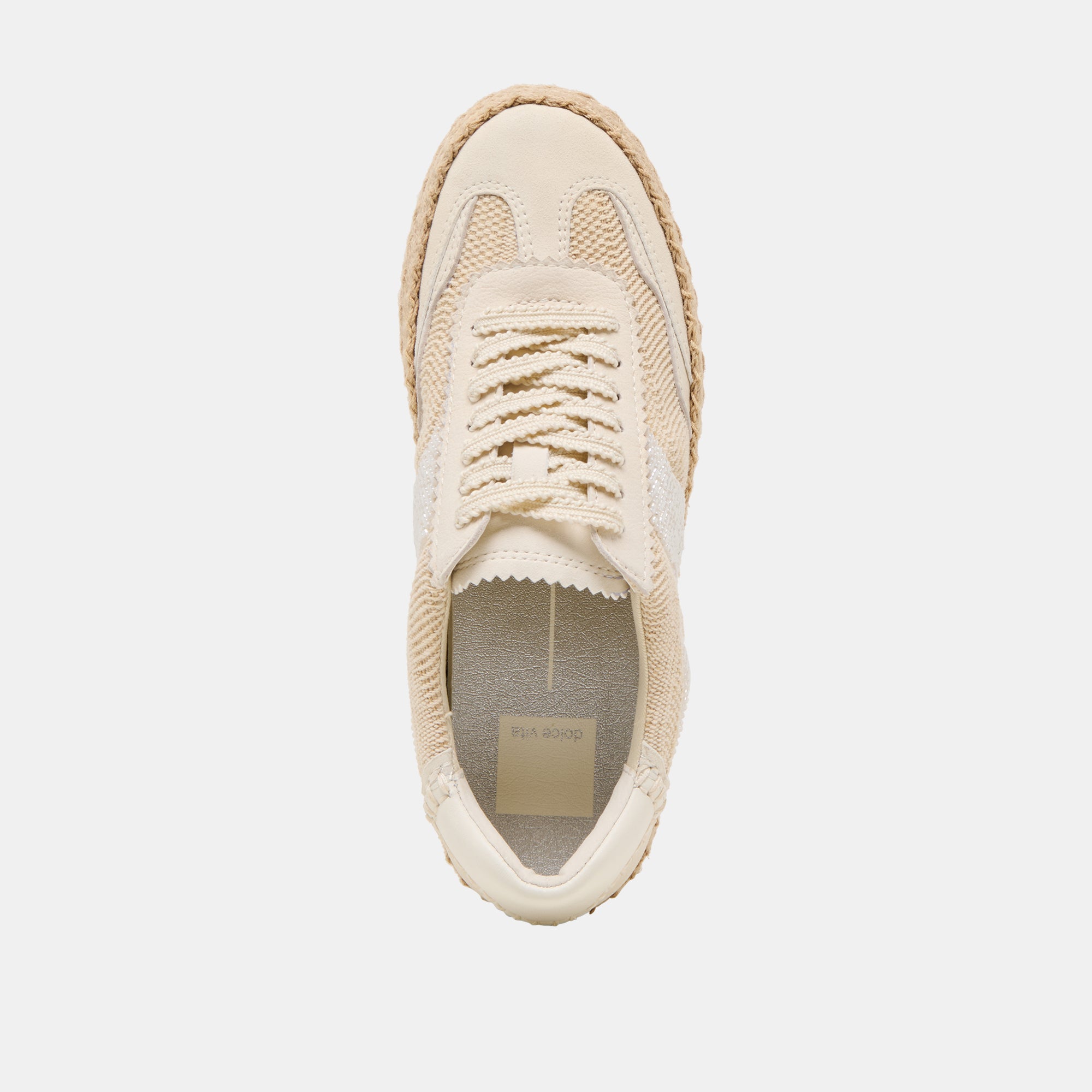Notice Women's Beaded Espadrille Sneakers - Natural Multi Burlap Fabric - Comfortable Casual Shoes for Summer, Beach & Boho Fashion