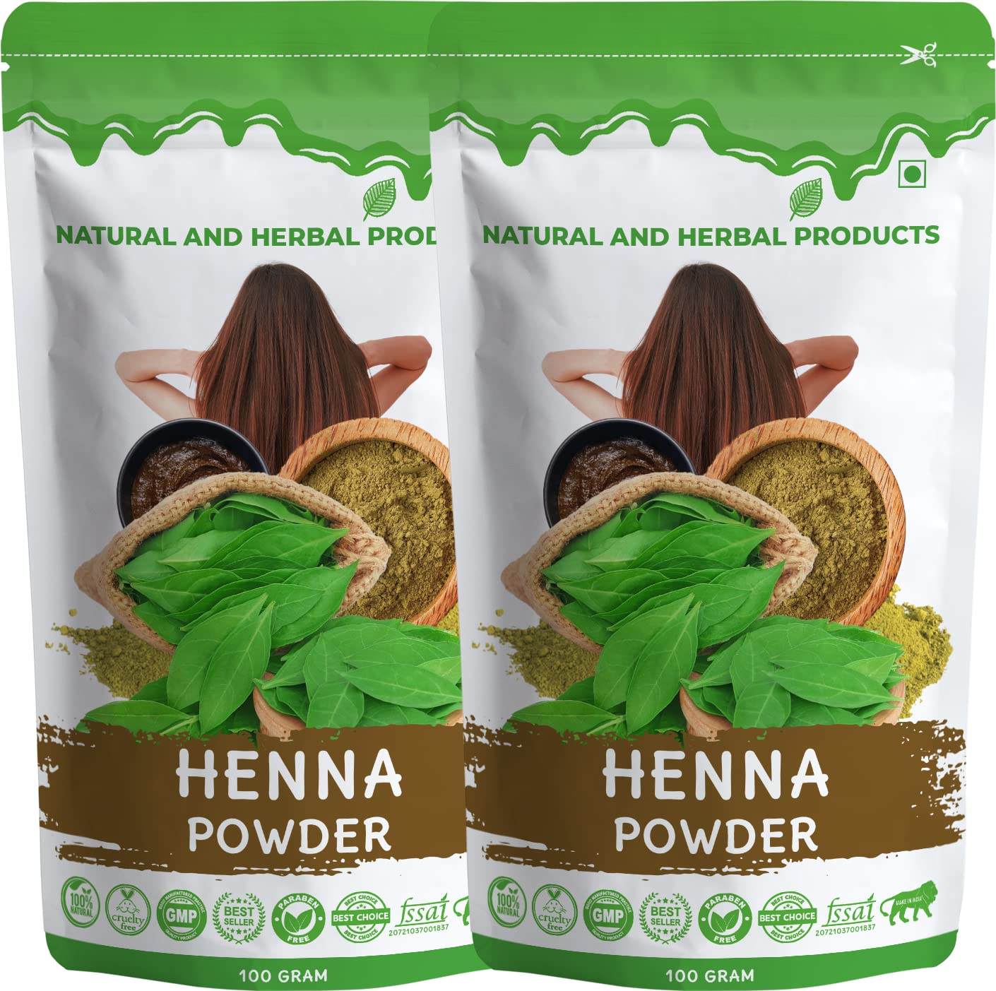 Natural Henna Powder for Hair Color - Burgundy Mehndi (Lawsonia Inermis) | Promotes Hair Growth, Reduces Hair Fall, Conditions & Strengthens Hair | 100g Pack of 2 | Perfect for DIY Hair Coloring & Natural Hair Care at Home