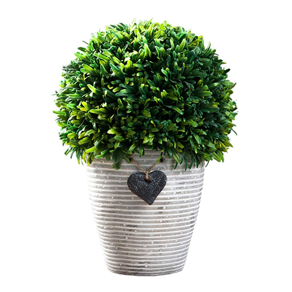 ZLASS Artificial Potted Plants - Realistic Fake Green Plants in Cement Pot for Home & Office Decor - Perfect for Living Room, Bedroom, Desk & Indoor Spaces (Color A)