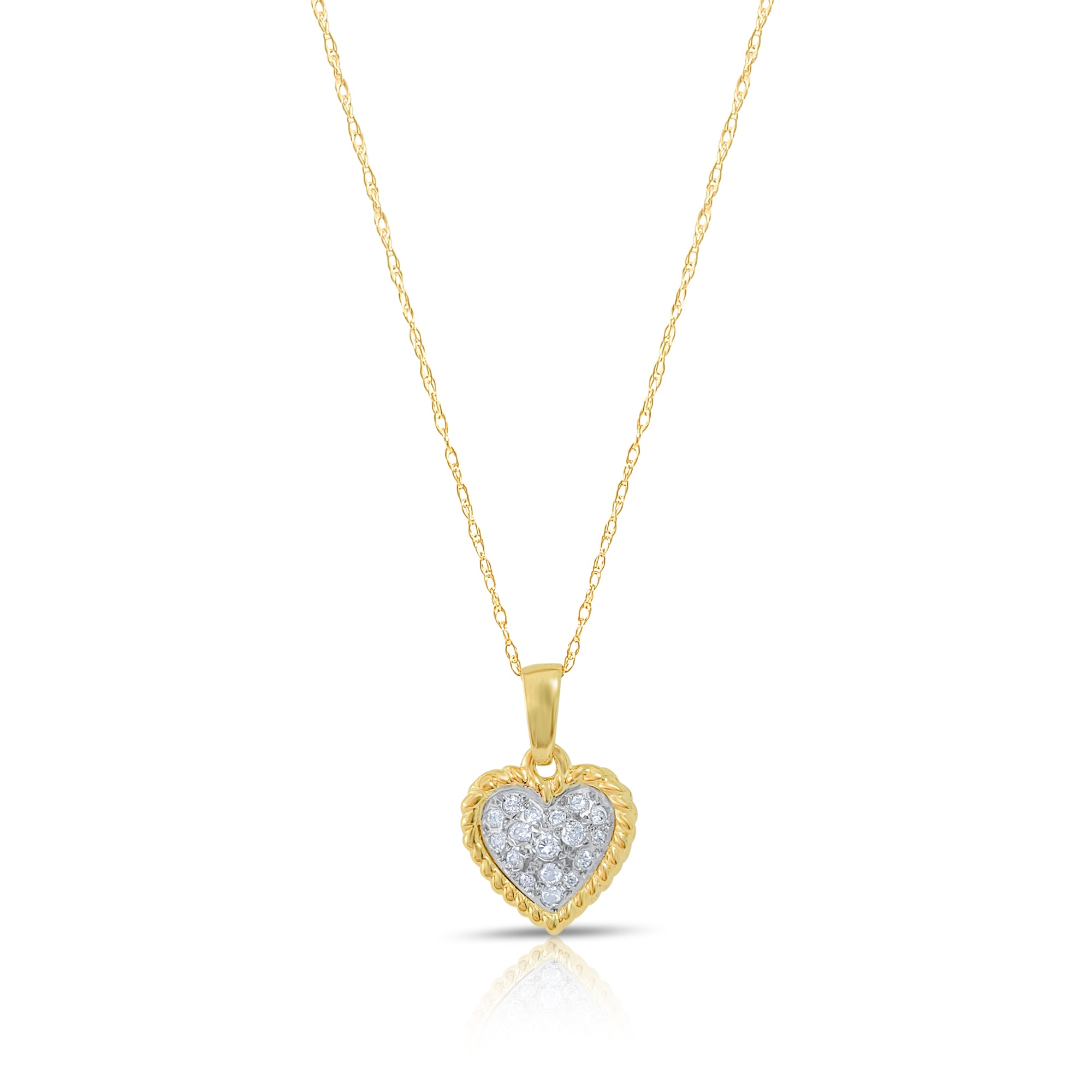 0.33cttw Small Diamond Pave Necklace with Rope Trim - Elegant Layering Necklace for Women, Perfect for Weddings, Parties & Everyday Wear