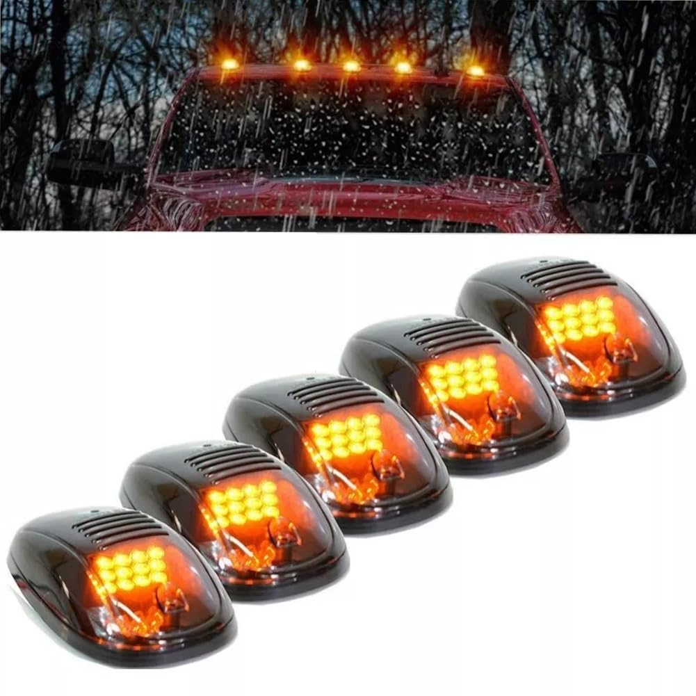 Universal Solar-Powered Wireless LED Cab Lights for Trucks - No Drill Magnetic Roof Marker Lights | Durable, Waterproof & Easy Installation for Night Driving & Off-Road Adventures