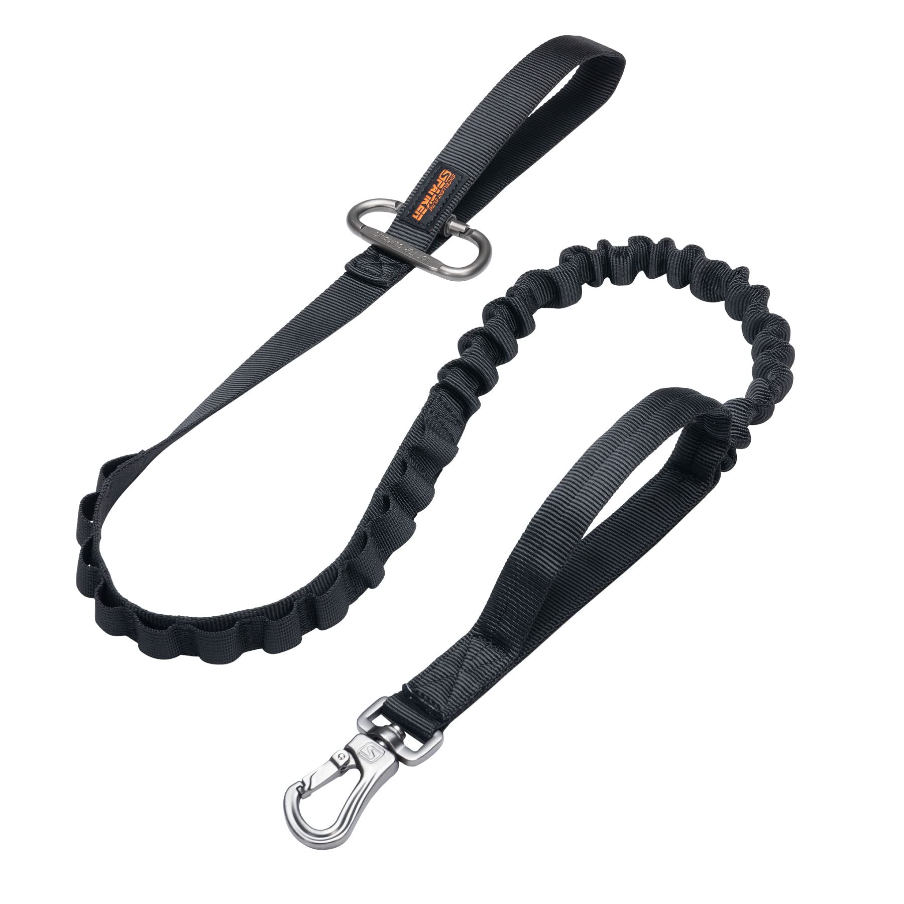 Tactical Dog Collar for Medium Dogs - Adjustable Nylon K9 Military Collar with Bungee Leash - Perfect for Training, Hiking & Outdoor Adventures