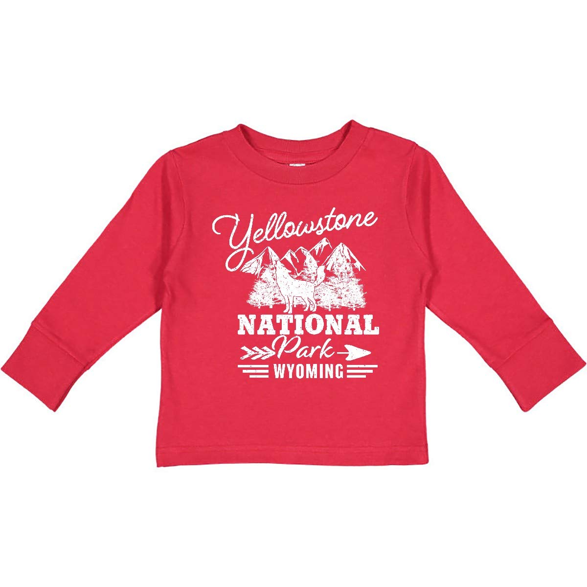 Inktastic Wyoming Yellowstone National Park Toddler Long Sleeve T-Shirt - Cute Graphic Tee for Boys & Girls - Perfect for Outdoor Adventures & Family Vacations