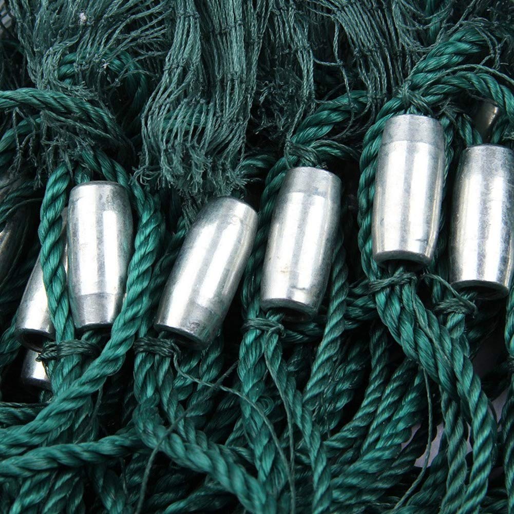 **Durable Nylon Fishing Seine Net with Floats & Sinkers – Easy Throw Hand Casting Bait Fish Mesh for Saltwater & Shoal Fishing – Perfect for Beach, Shore, and Shallow Water Anglers**
