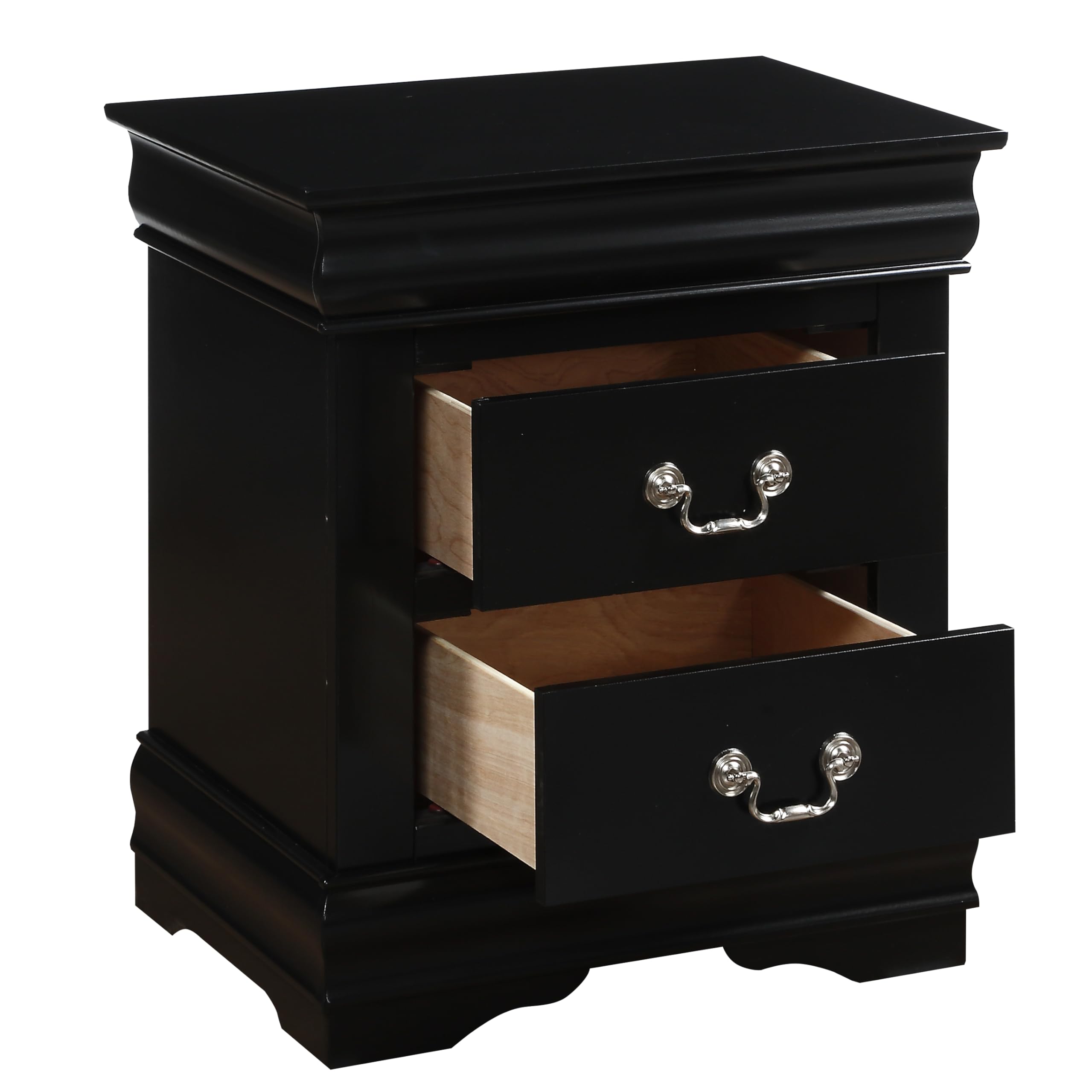 Knocbel Traditional Nightstand with 2 Drawers & Metal Handles - Fully Assembled Bedside Table for Bedroom, Living Room, Entryway - 21