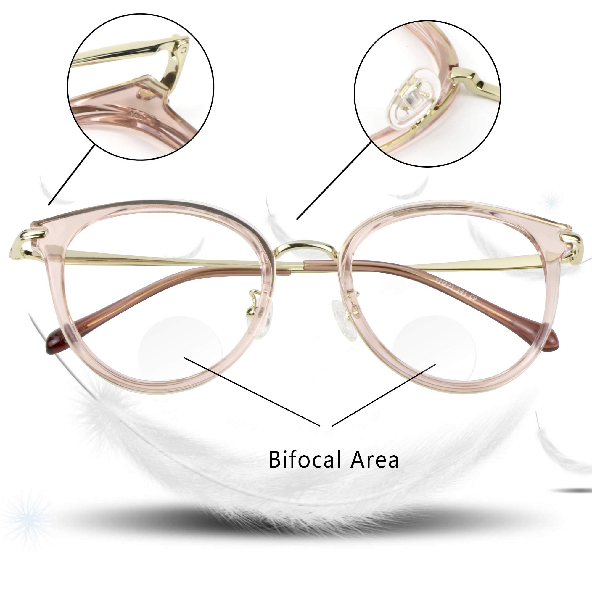 LifeArt Bifocal Reading Glasses for Women & Men - Anti-Glare, Blue Light Blocking & UV Protection - Perfect for Reading, Computer Use & Daily Activities