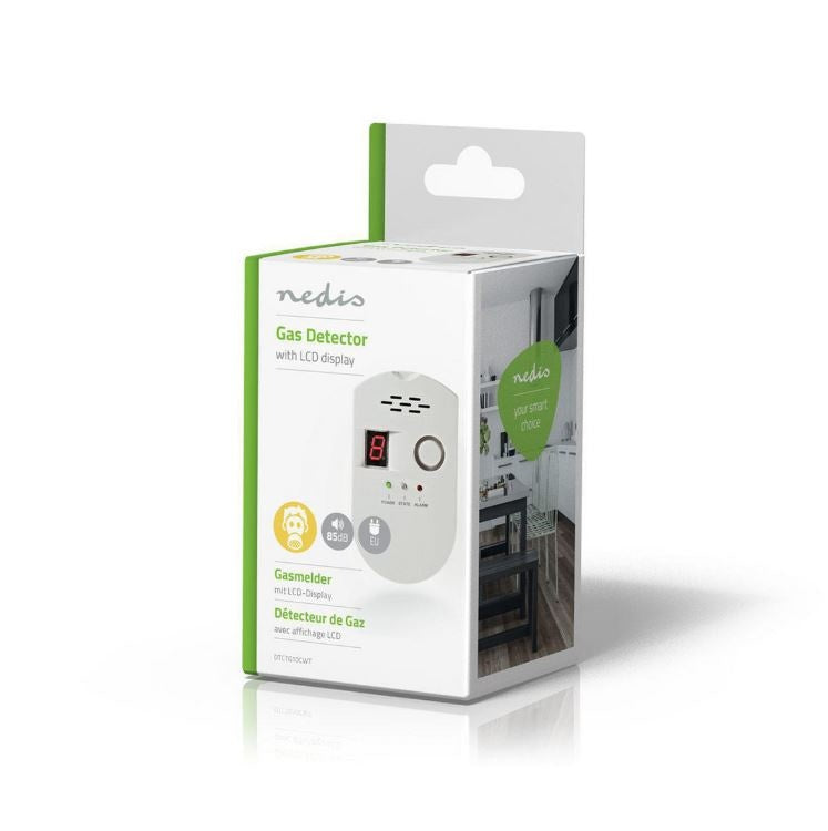 DTCTG10CWT Gas Detector - EN50194 Certified for LPG, Natural Gas & Coal Gas - Home & Industrial Safety Alarm for Kitchen, Garage & Basement