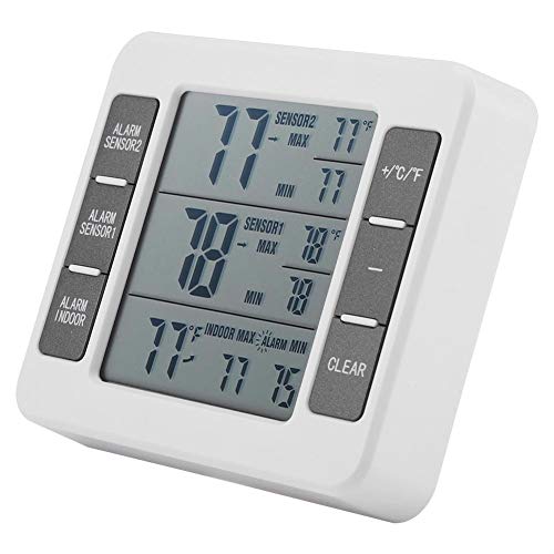 Wireless Digital Freezer Thermometer with Temperature Monitoring & Audible Alarm - Indoor/Outdoor Use for Kitchen, Home, RV, Camping (Battery Not Included) | Perfect for Food Storage, Medical Supplies & Pet Care