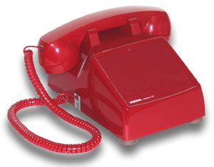 Viking Hotline Desk Phone - Red Corded Landline Telephone for Home & Office - Perfect for Call Centers, Reception Desks, and Customer Service Areas