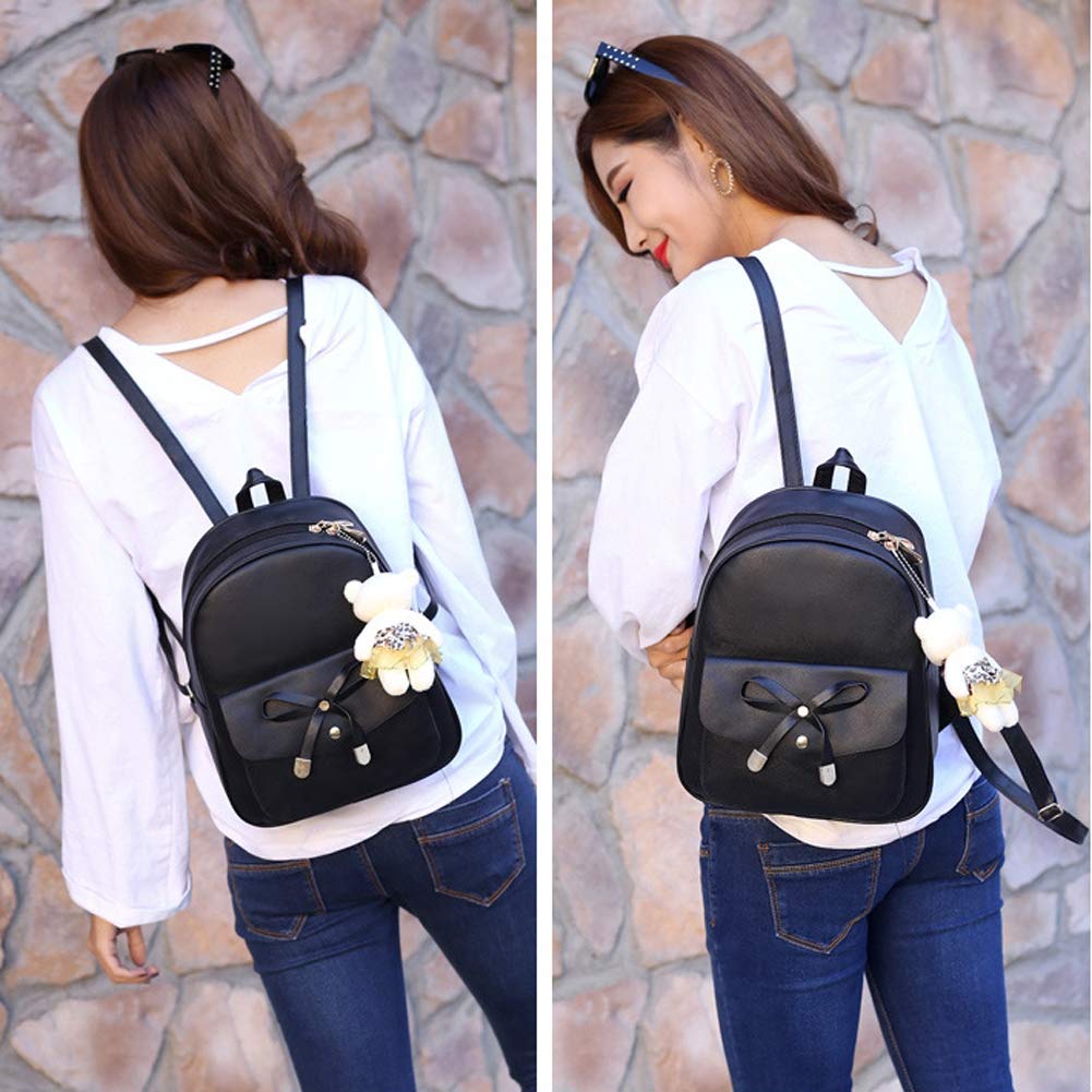 ASWER Women 4PCS Backpack Purse Set for School Travel Work