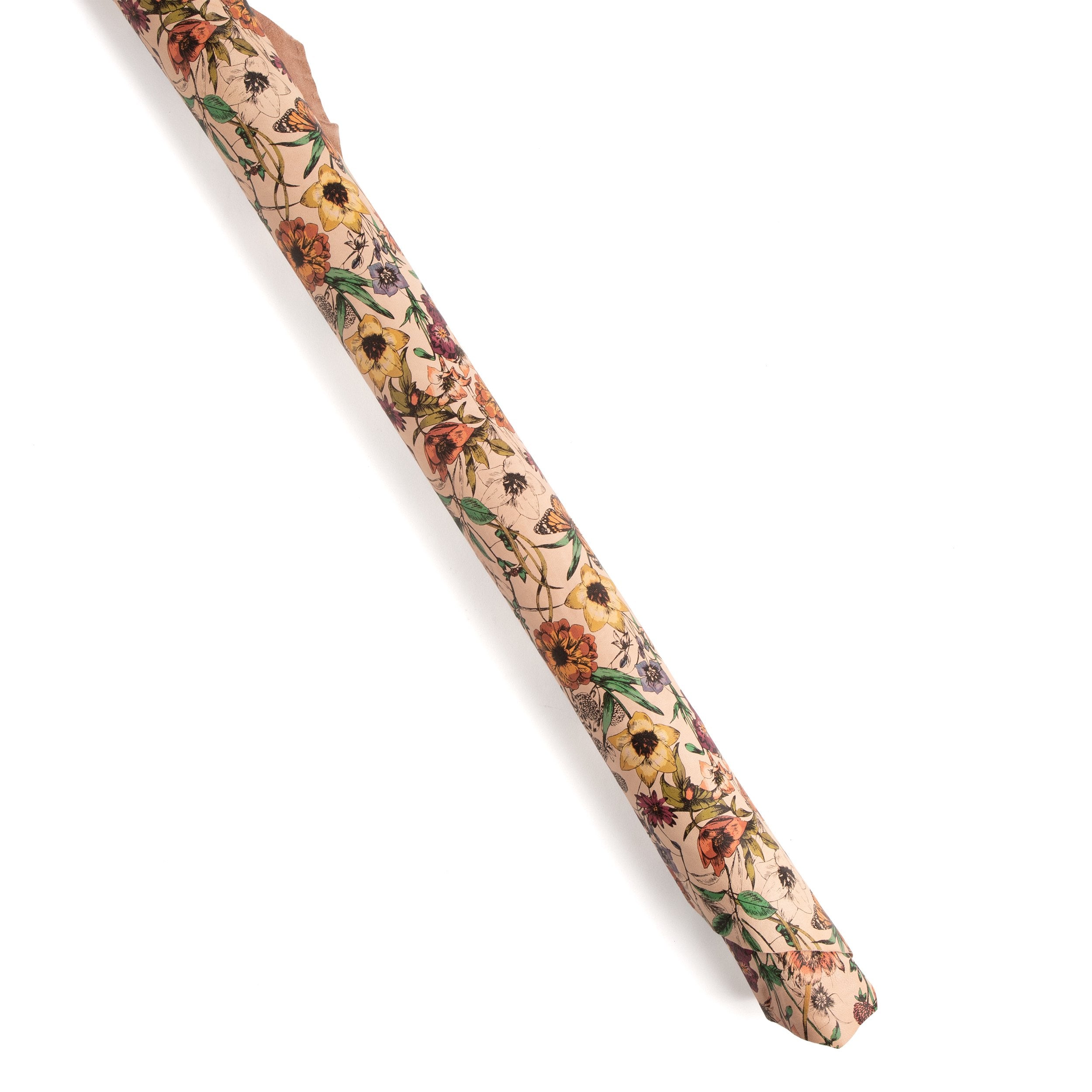 Floral Print Vegetable Tanned Sheepskin Leather - Handmade for Wallets, Bags & Accessories | Perfect for DIY Crafting & Fashion Projects