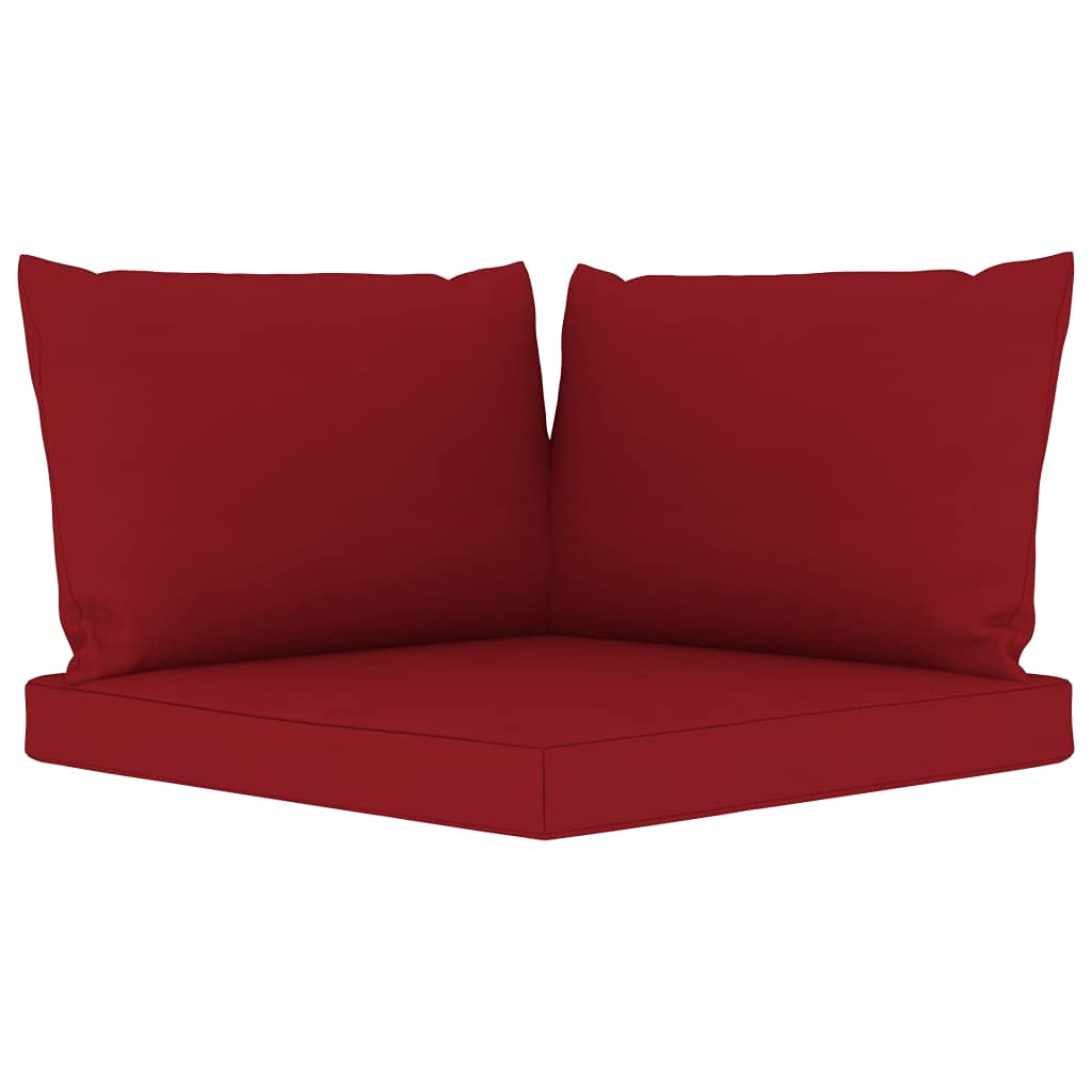 Premium 3-Piece Wine Red Fabric Pallet Sofa Cushion Set - Soft & Durable for Indoor/Outdoor Use - Perfect for Patio, Deck, or Living Room Furniture
