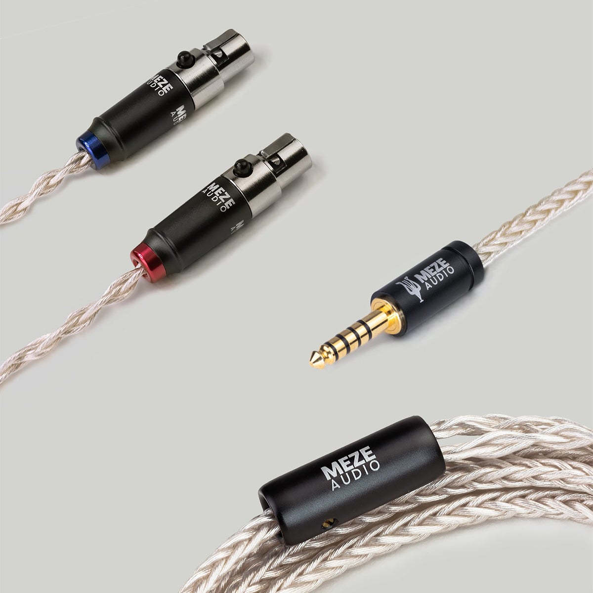 Premium Meze Mini XLR Silver Plated PCUHD Audio Cable for Elite & Empyrean Headphones - Open Box - Perfect for Audiophiles & Studio Recording