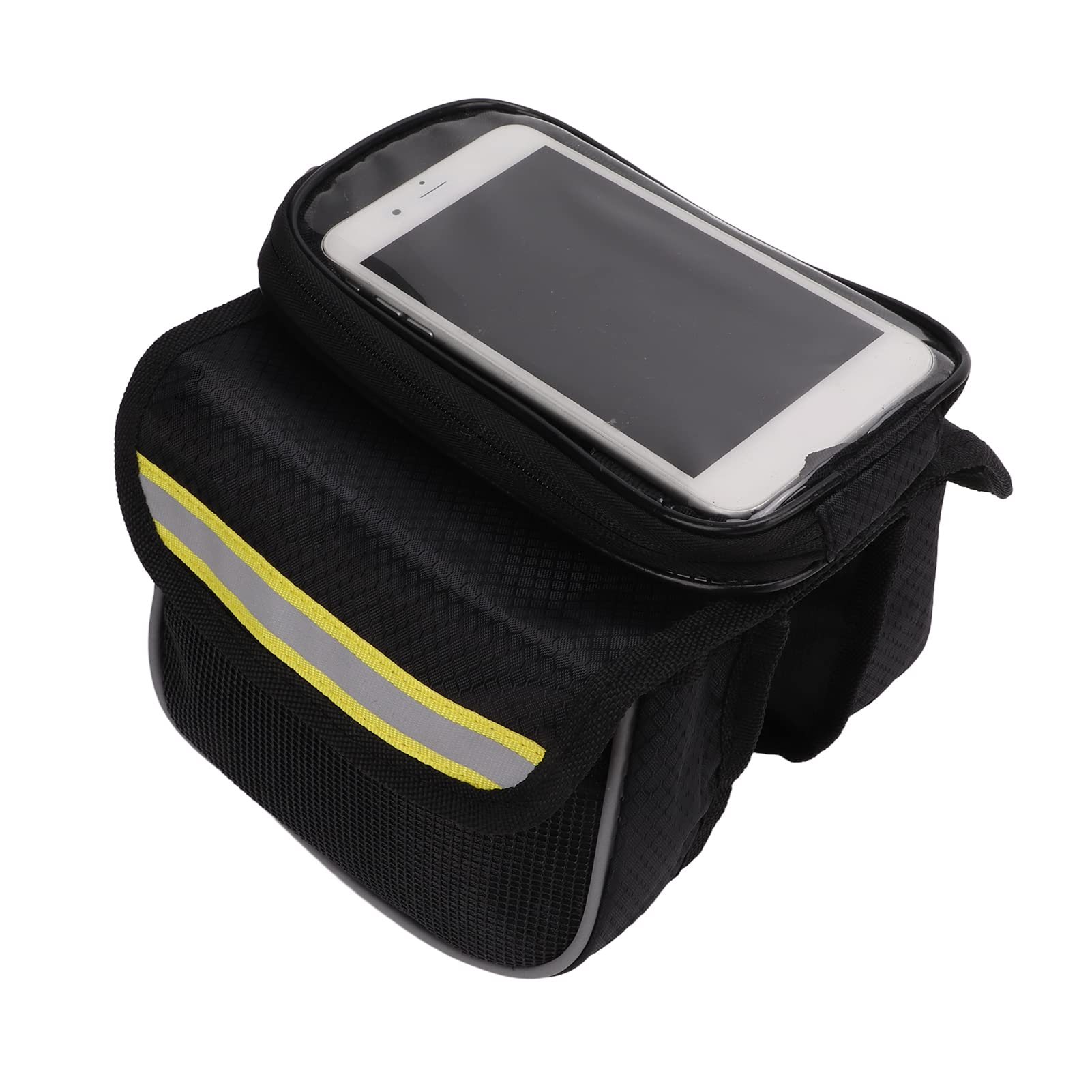 Shockproof Bike Phone Holder - Waterproof 600D Nylon Cycling Phone Bag for iPhone & Android (4.8-5.7 Inch) - Transparent Touchscreen Film for Safe Riding | Perfect for Road Biking, Mountain Cycling & Outdoor Adventures