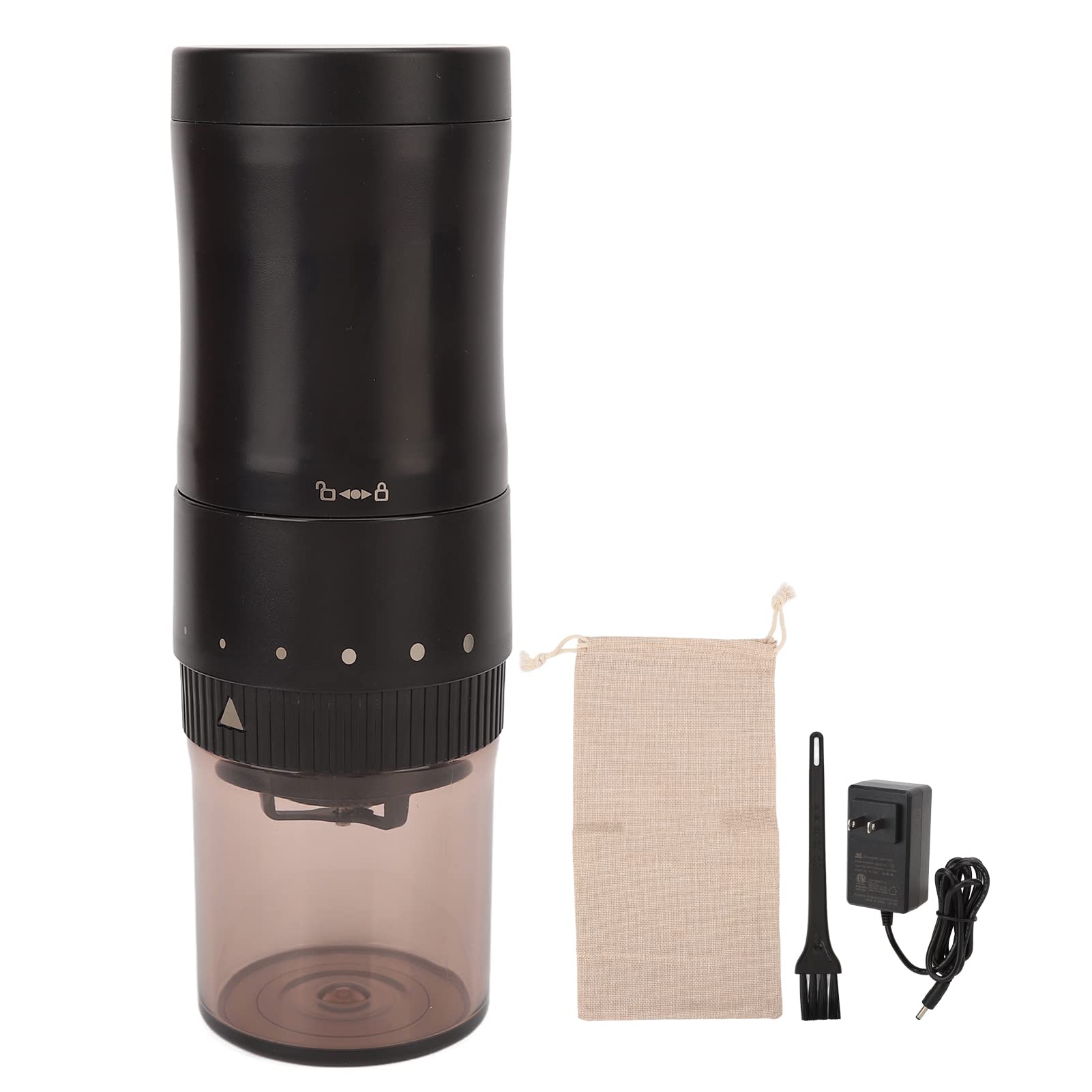 Premium Electric Coffee Bean Grinder - Portable Burr & Blade Grinder with 6 Grind Settings for Espresso, French Press & Drip Coffee - Perfect for Home, Office & Travel Use