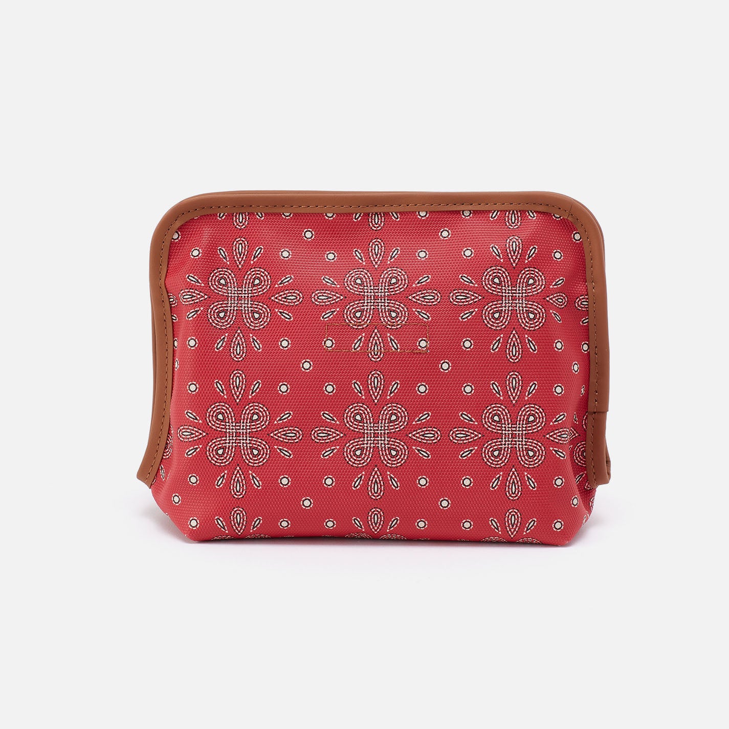 Premium Coated Canvas Cosmetic Bag - Red Journey Bandana Design for Travel, Makeup & Toiletries Organization