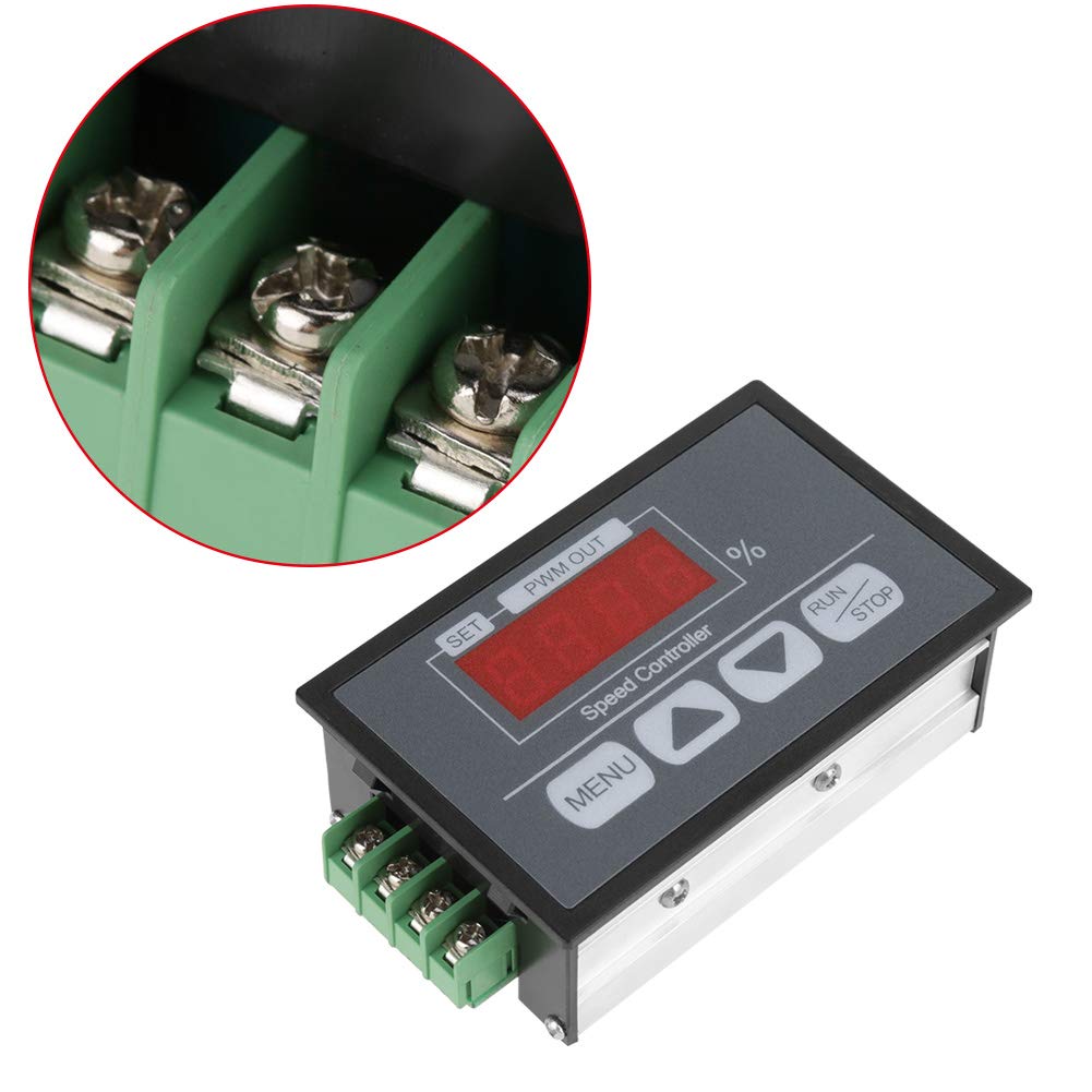 Digital Motor Speed Controller 6-60V with LCD Display - DC Motor Regulator for Slow Start/Stop - Perfect for CNC Machines, 3D Printers & DIY Projects