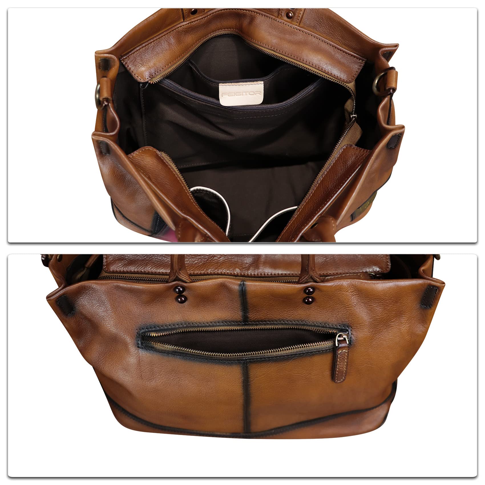 Genuine Leather Satchel for Women - Premium Handmade Work Tote Bag with Top Handle & Crossbody Strap - Perfect for Office, Travel & Everyday Use