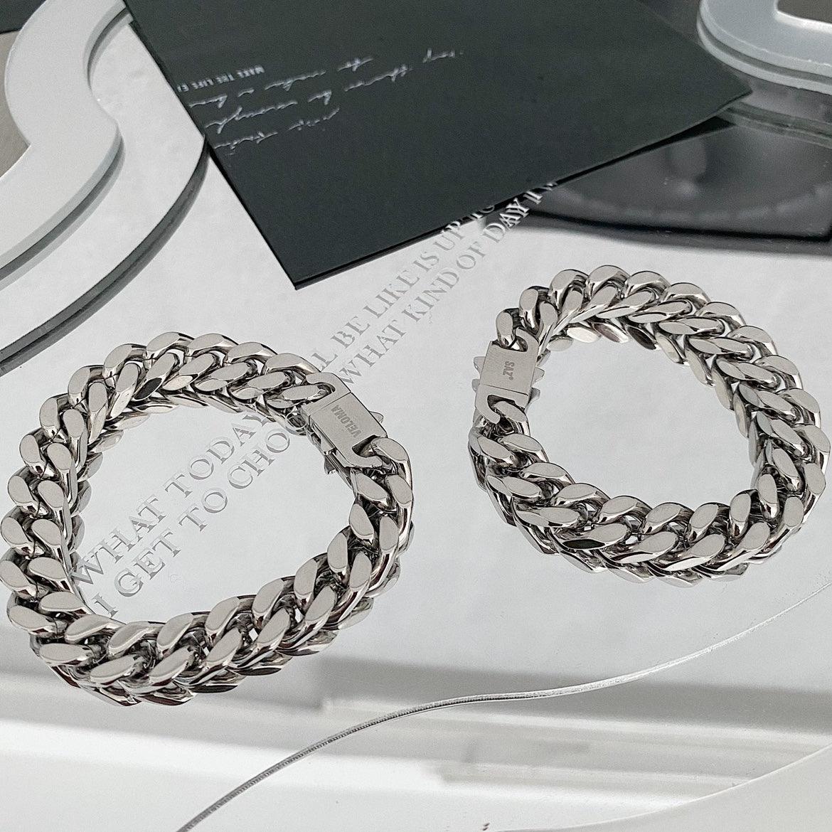 Titanium Steel Cuban Link Bracelet for Men - Durable & Stylish Jewelry for Everyday Wear, Gifts, and Special Occasions