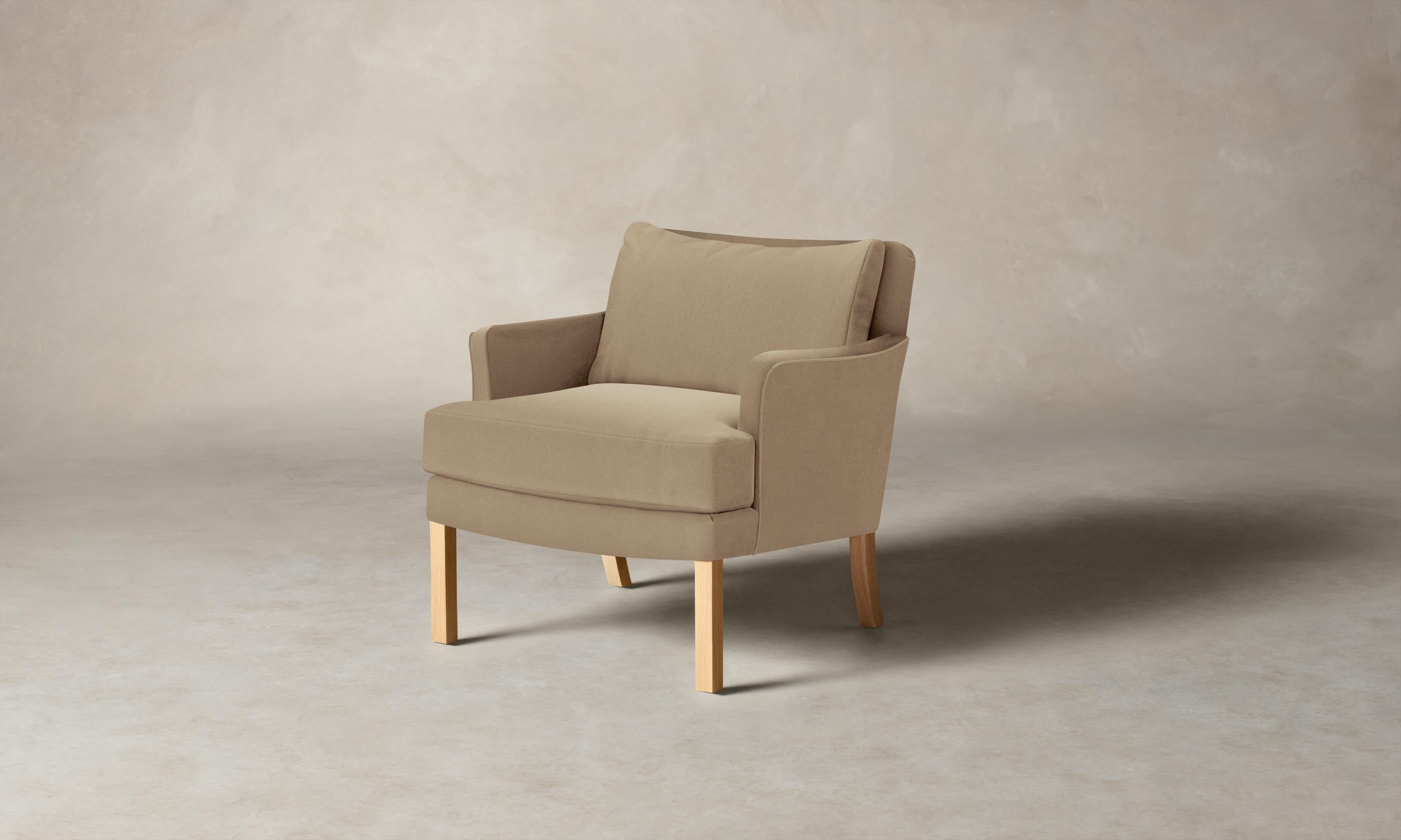 Premium Mohair Almond The Kaye Chair - Luxurious Comfort for Living Room, Office & Lounge Spaces