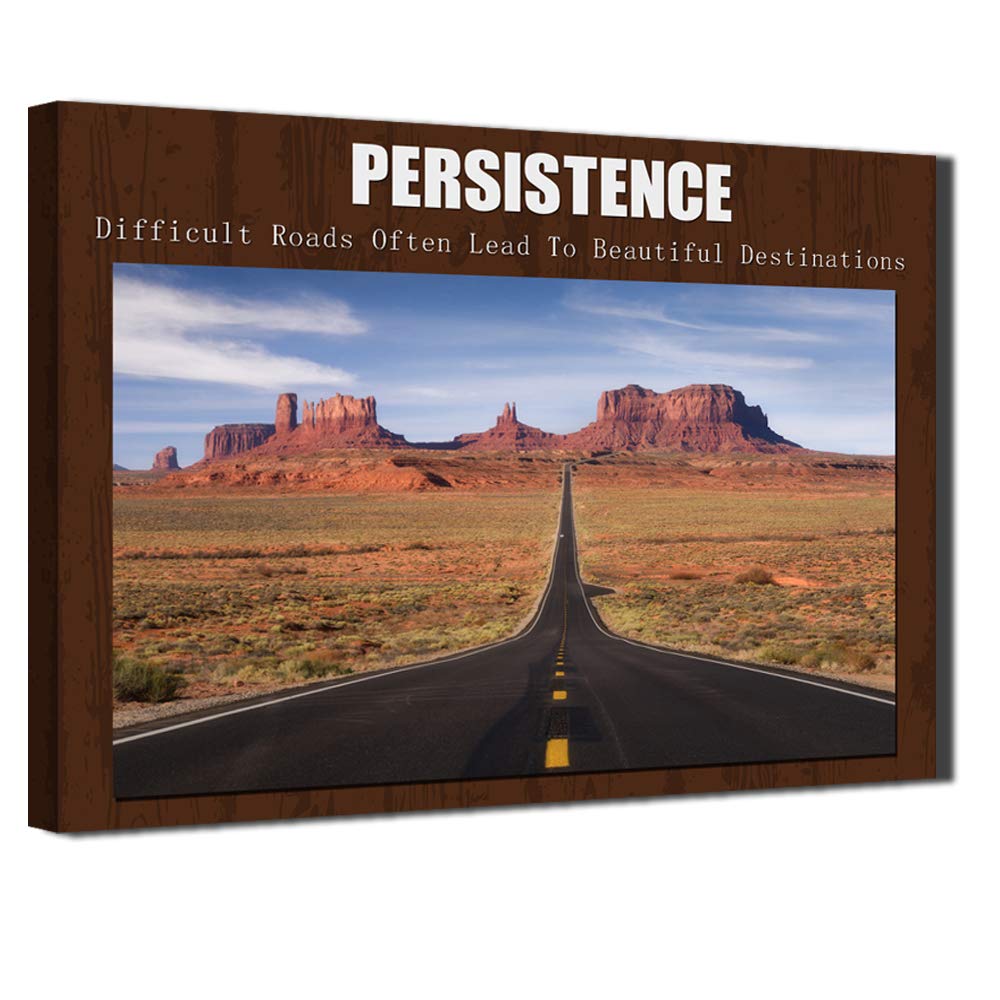 Success Quote Canvas Wall Art - Motivational Poster for Home & Office
