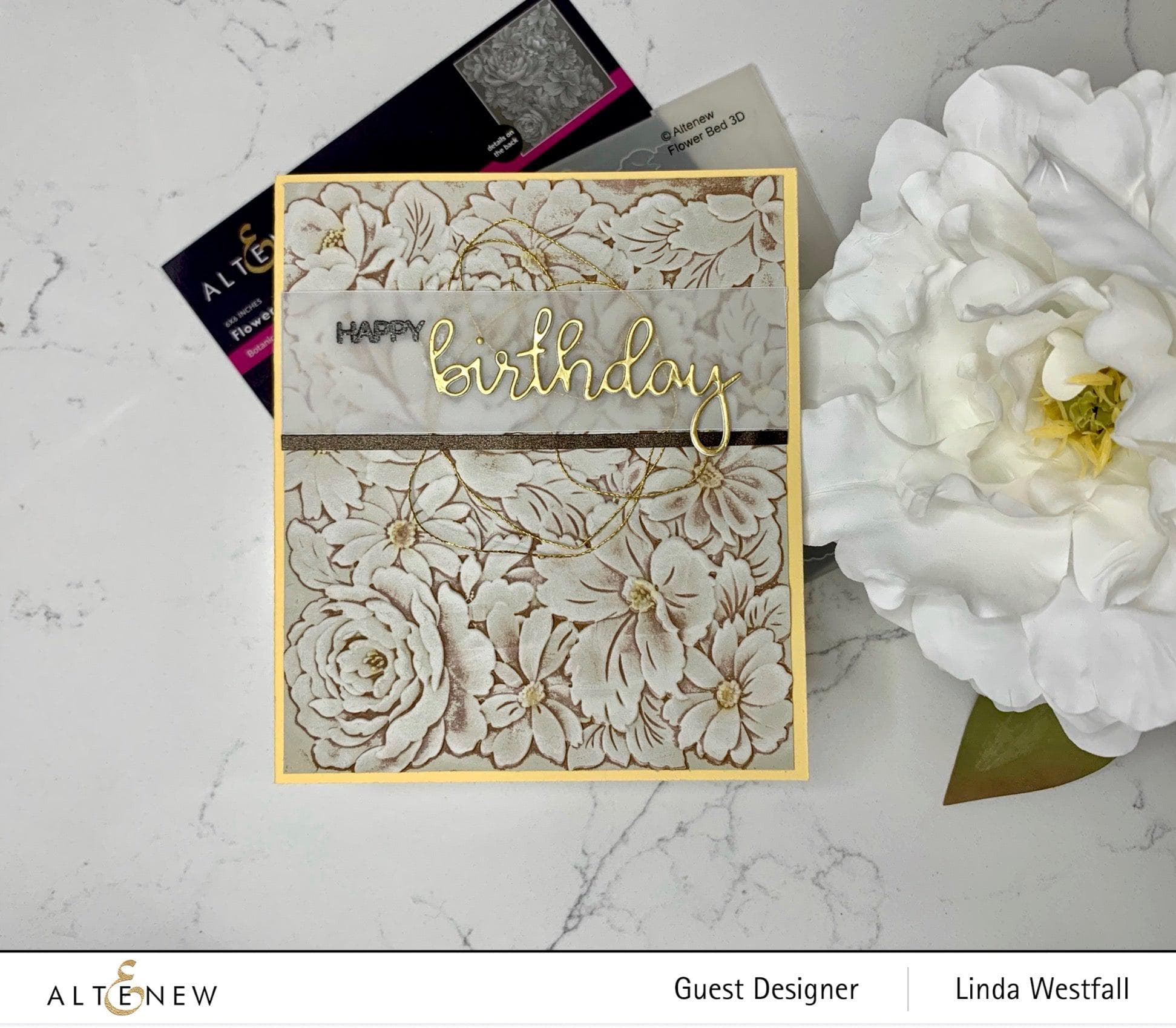 3D Embossing Folder for Flower Beds - Floral Pattern Card Making & Scrapbooking Supplies - Perfect for DIY Greeting Cards, Wedding Invitations, and Paper Crafts