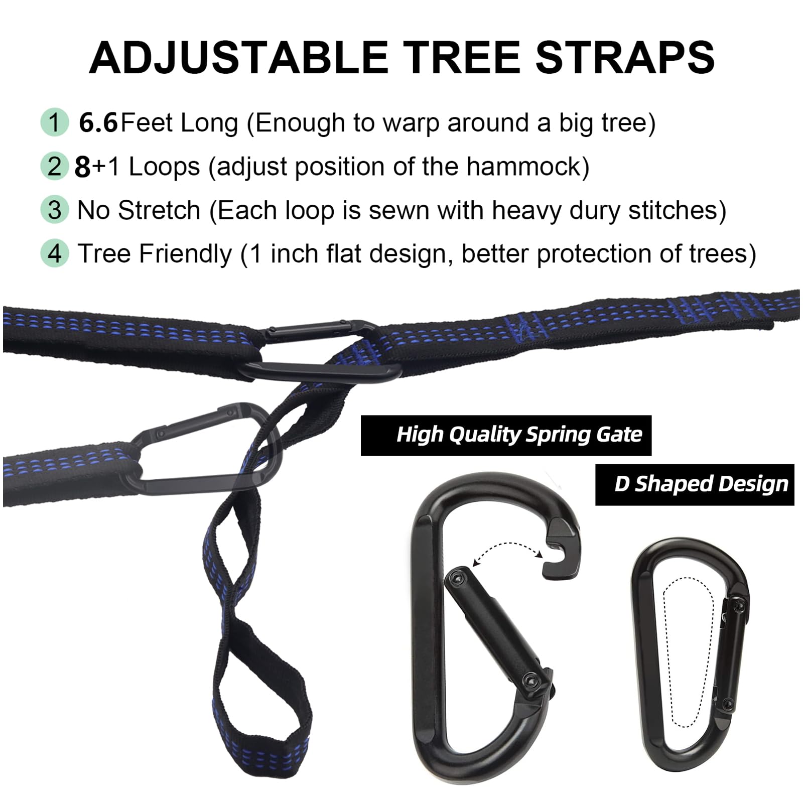 Double Camping Hammock for 2 Persons - Lightweight Portable 210T Nylon Parachute Hammock with 2 Tree Straps (16+2 Loops) - Perfect for Backpacking, Hiking, Beach, Travel & Outdoor Adventures - Lake Blue - Great for Couples Camping, Backyard Relaxation and Forest Getaways
