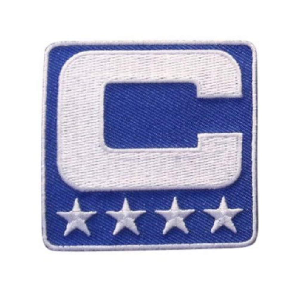 Royal Blue Captain C Iron On Patch for Football Jersey - New York Team Emblem - Perfect for Customizing Jerseys, Jackets & Sports Uniforms