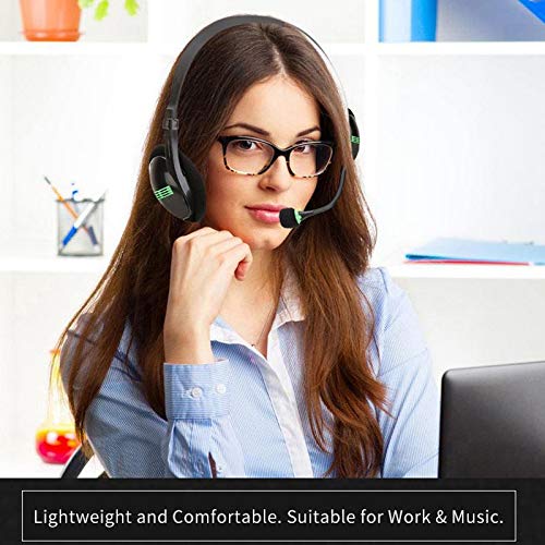 Meiyan 3.5mm Computer Headset with 270° Adjustable Boom Mic - Noise Cancelling Gaming Headphones for PC, Laptop, Call Center & Online Meetings (Ideal for Work from Home & Remote Learning)