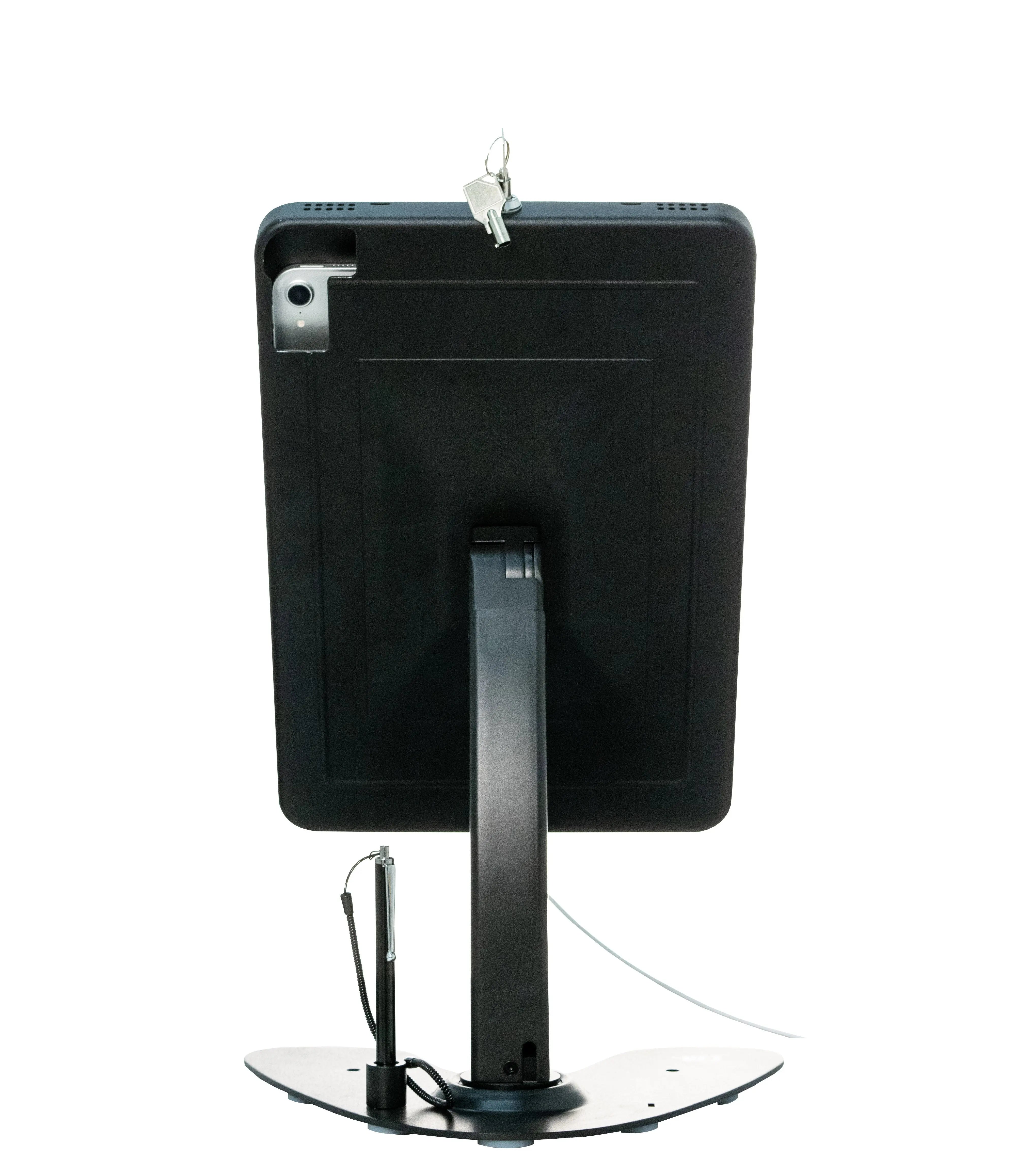 Dual Security Kiosk Stand - Heavy Duty Metal Stand for Secure Checkpoints & Public Spaces | Ideal for Offices, Airports, and Shopping Malls
