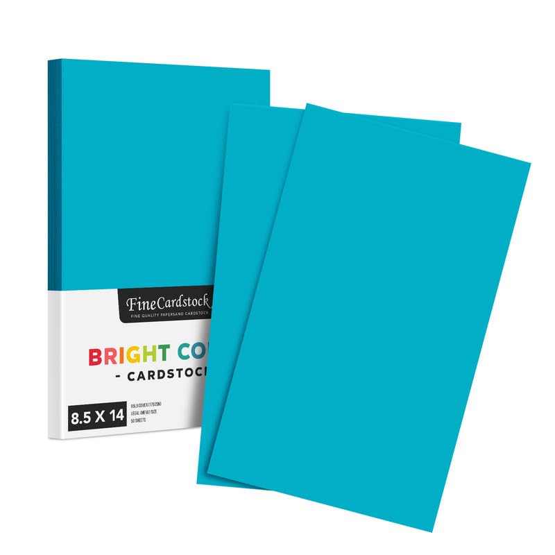 Premium Blue Card Stock Paper - 65lb Thick, Acid & Lignin Free | 50 Sheets per Pack | 8.5
