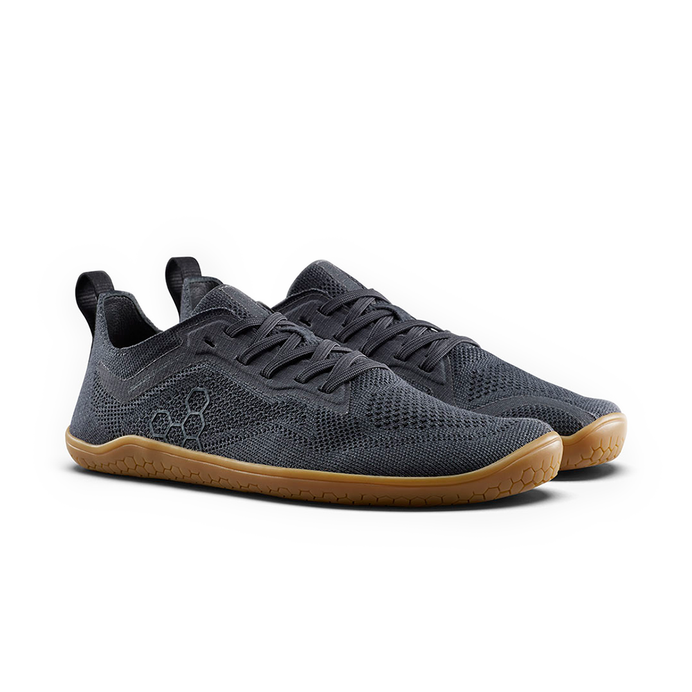 Vivobarefoot Primus Lite Knit Natural Men's Barefoot Shoes - Lightweight & Breathable for Running, Gym & Outdoor Activities