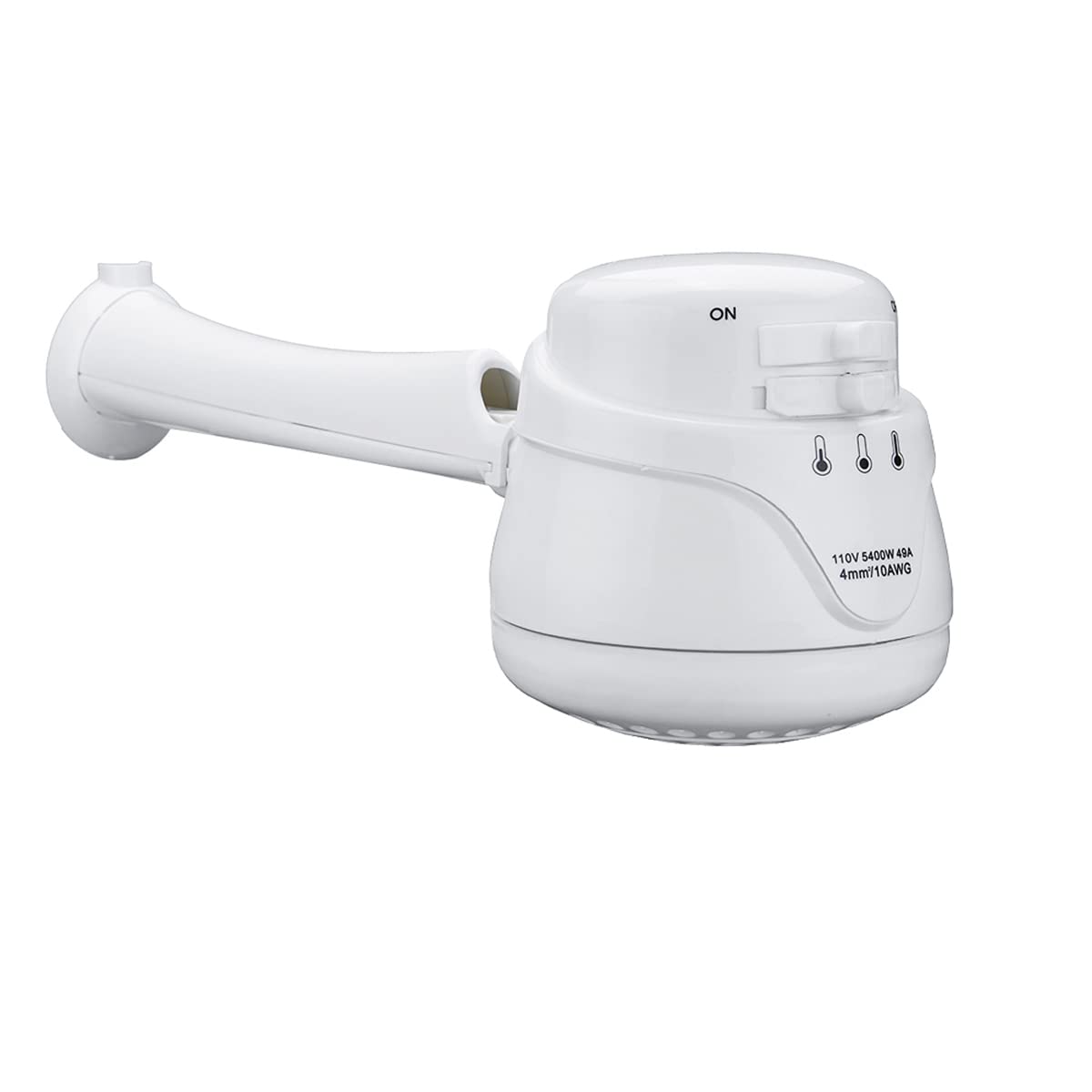 5400W Instant Hot Water Electric Shower Head with Hose & Bracket - Fast Heating Bathroom Shower Nozzle for Home, RV & Camping Use