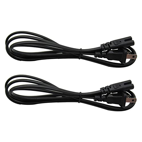 Xspeedonline 2X Black AC Power Adapter Cord for Sony Playstation 4 (PS4) - Replacement Power Supply Cable for PS4 Console - Perfect for Gaming Setups & Home Entertainment Systems